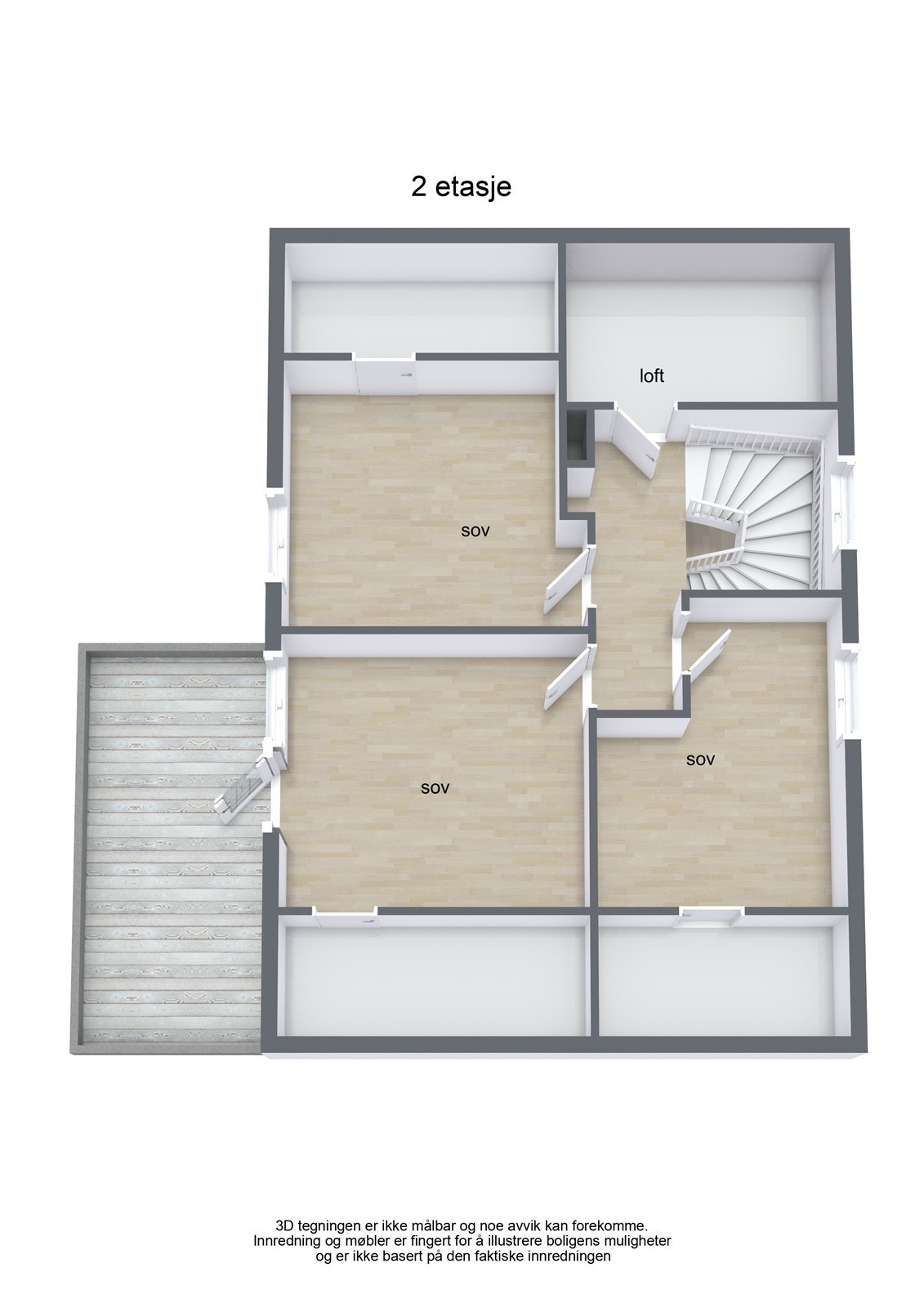 Plantegning 2 etg. Galleribilde