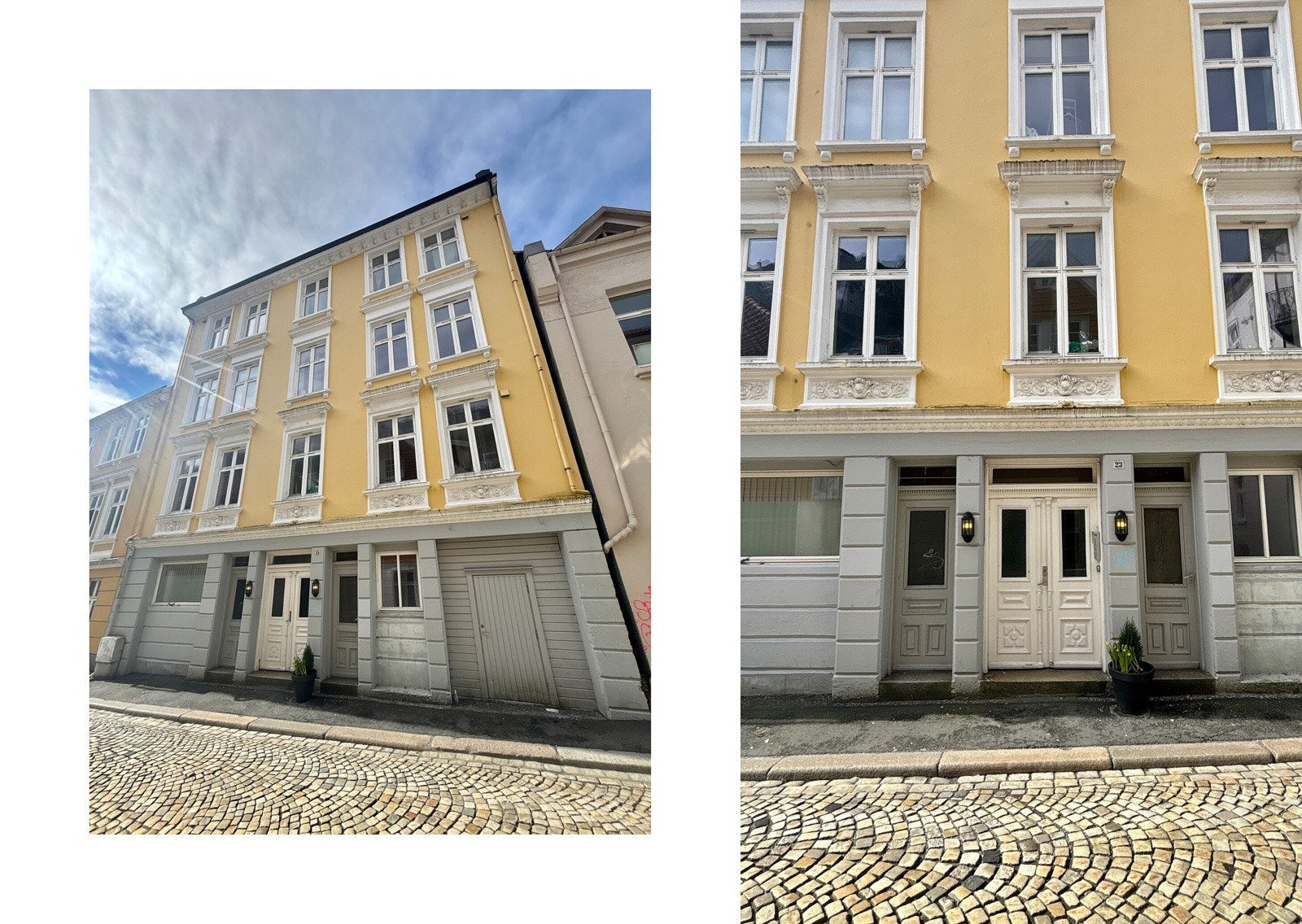 Bygget ble pusset opp og seksjonert i 2018 av et firma. Galleribilde