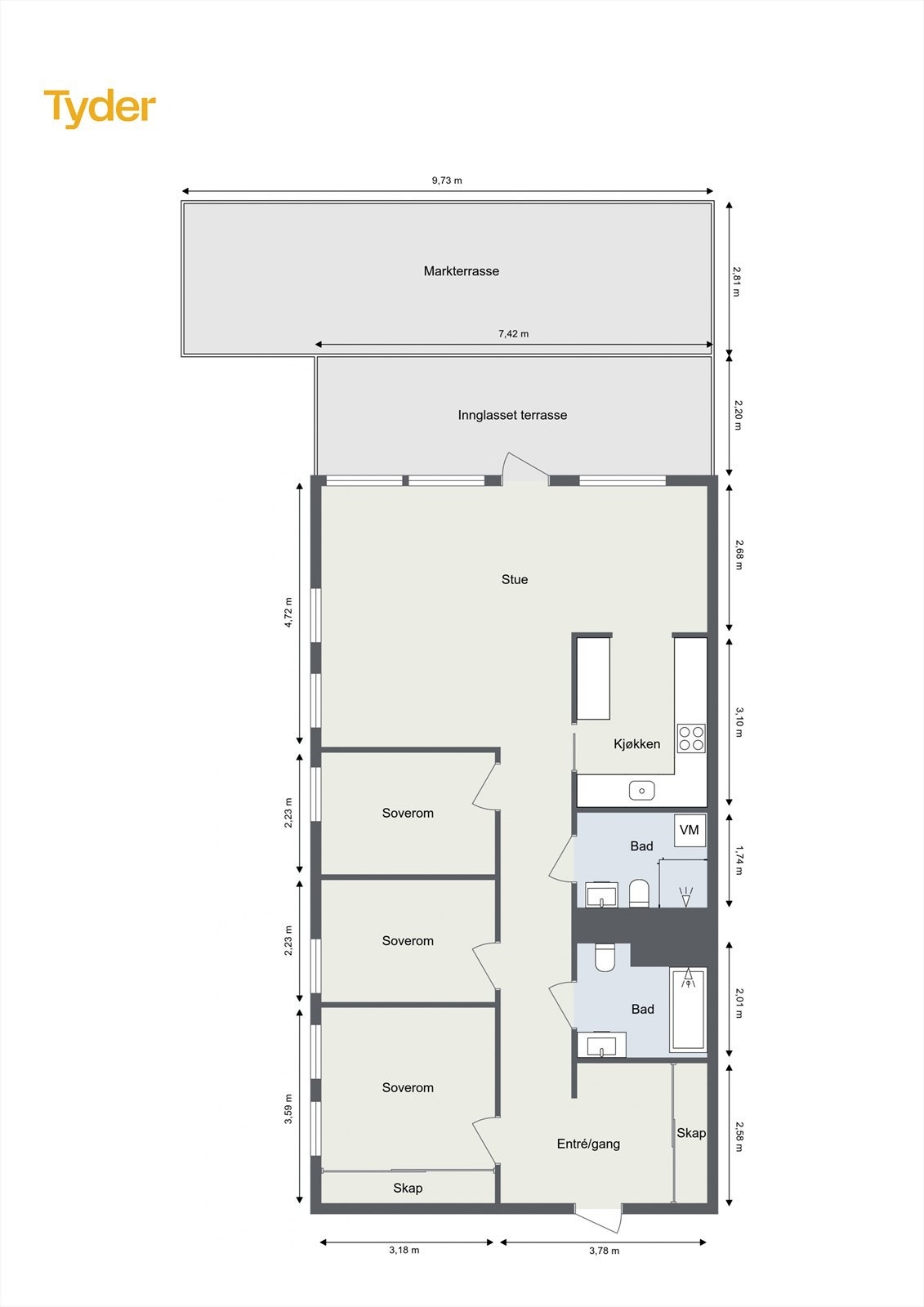 - Boligen disponerer en kjellerbod på ca. 5 m² samt en garasjeplass med EL-billader - Galleribilde