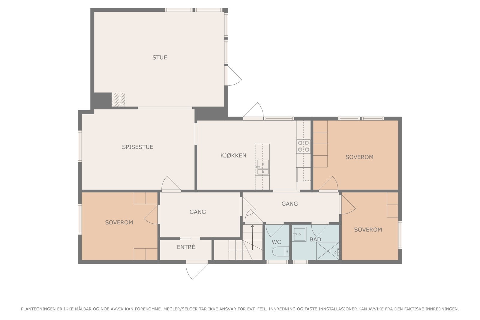 Plantegning 1. etasje. Galleribilde