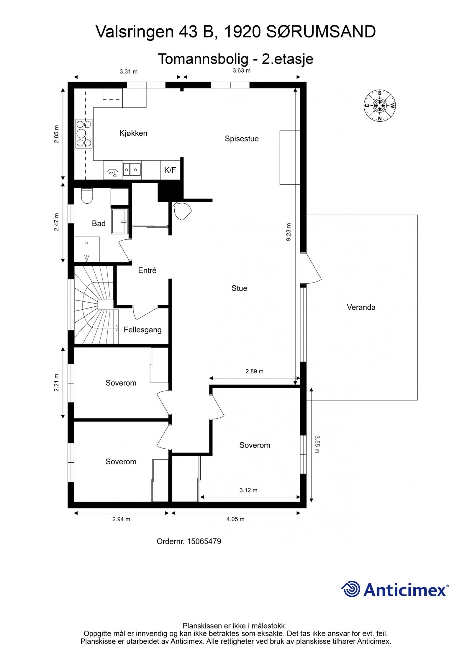 Plantegning 2.etasje Galleribilde