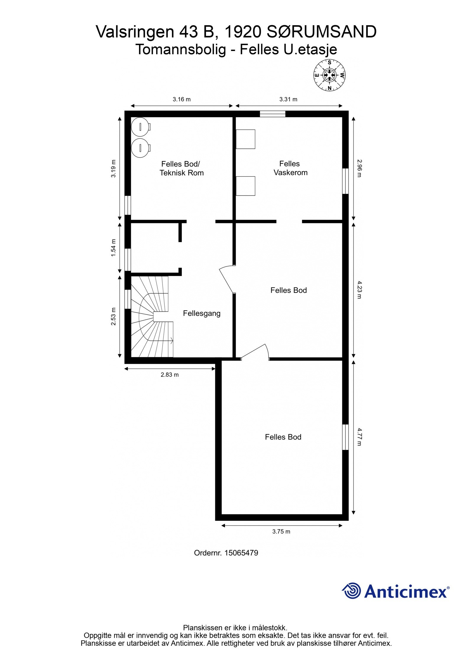 Plantegning Felles U.etasje Galleribilde