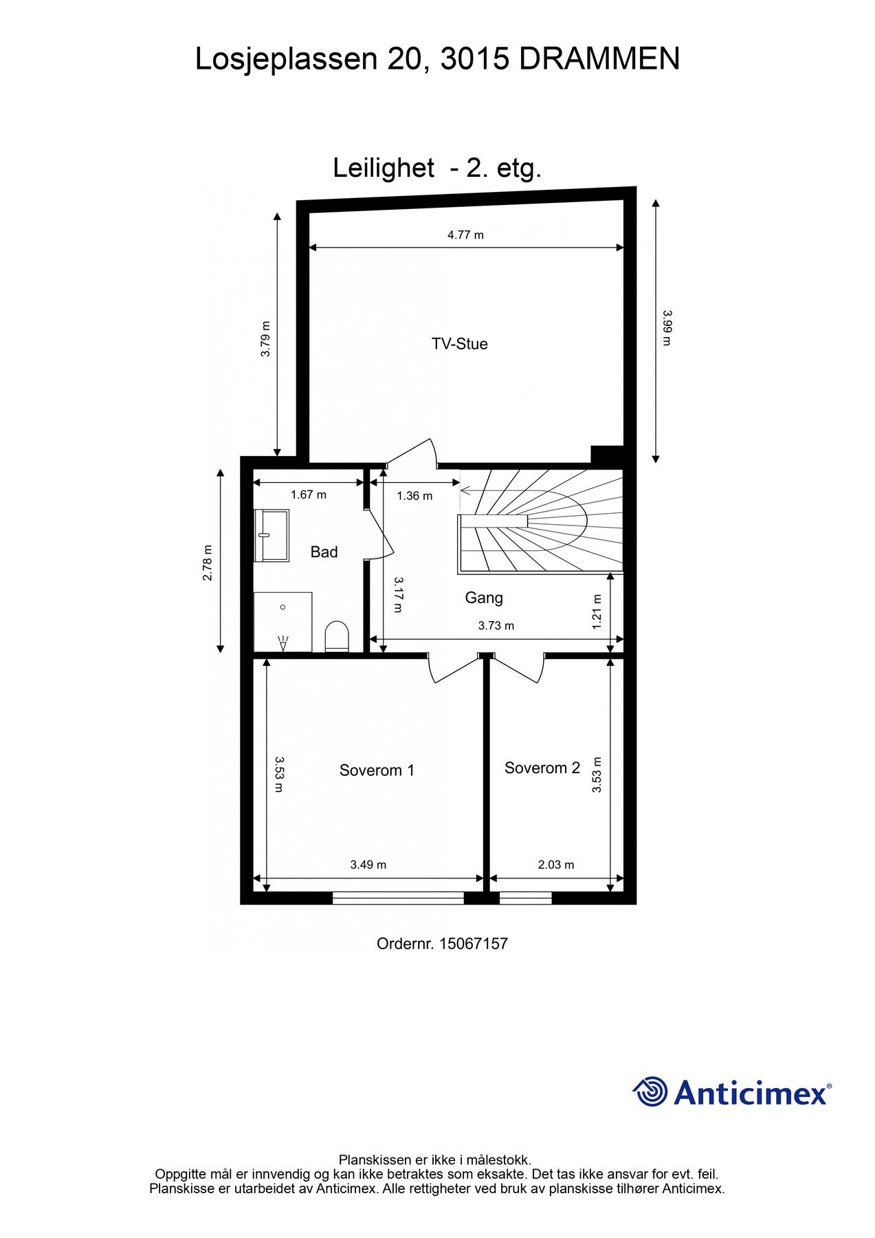 Plantegning 2. etasje Galleribilde