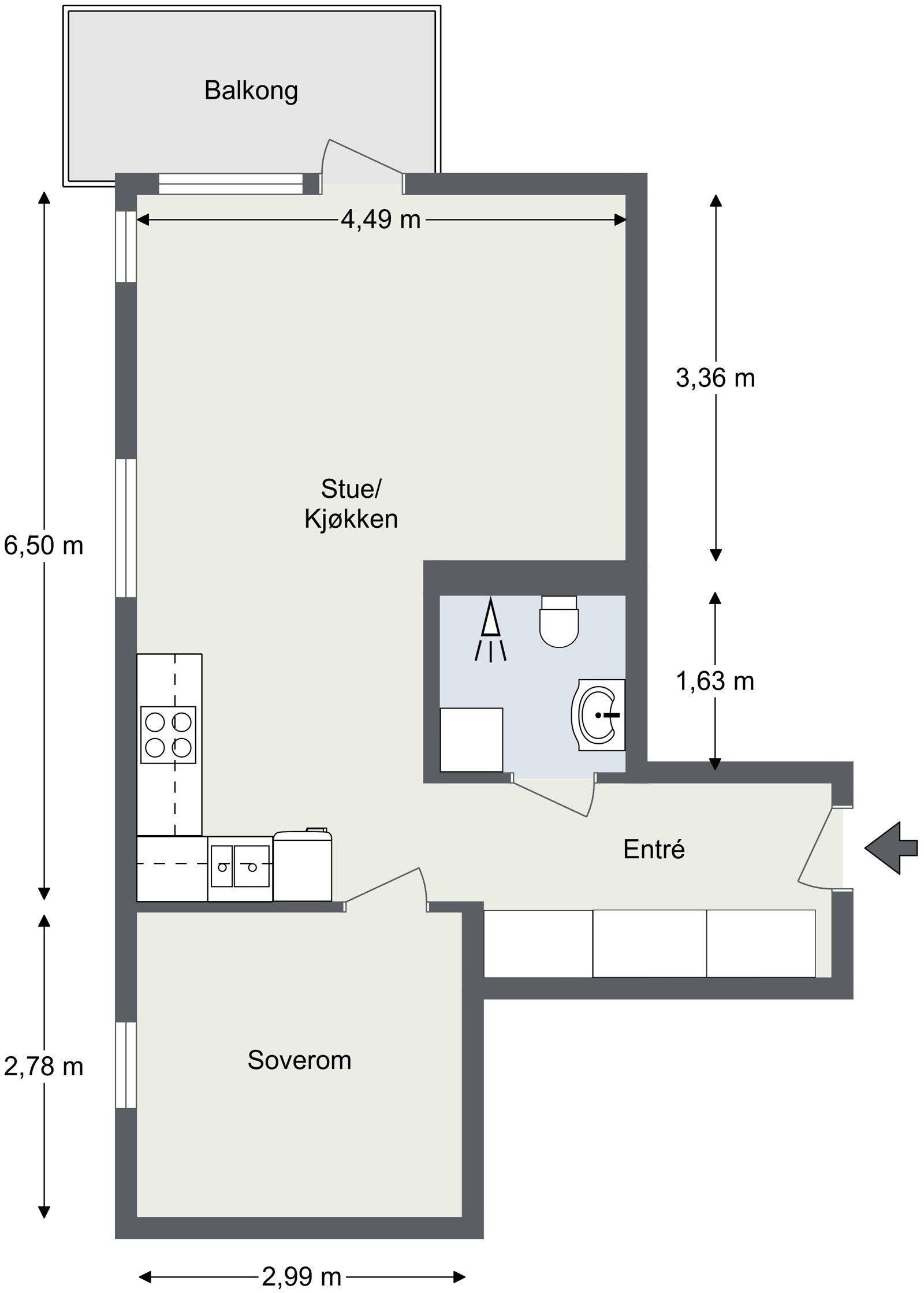 Meget fin planløsning Galleribilde