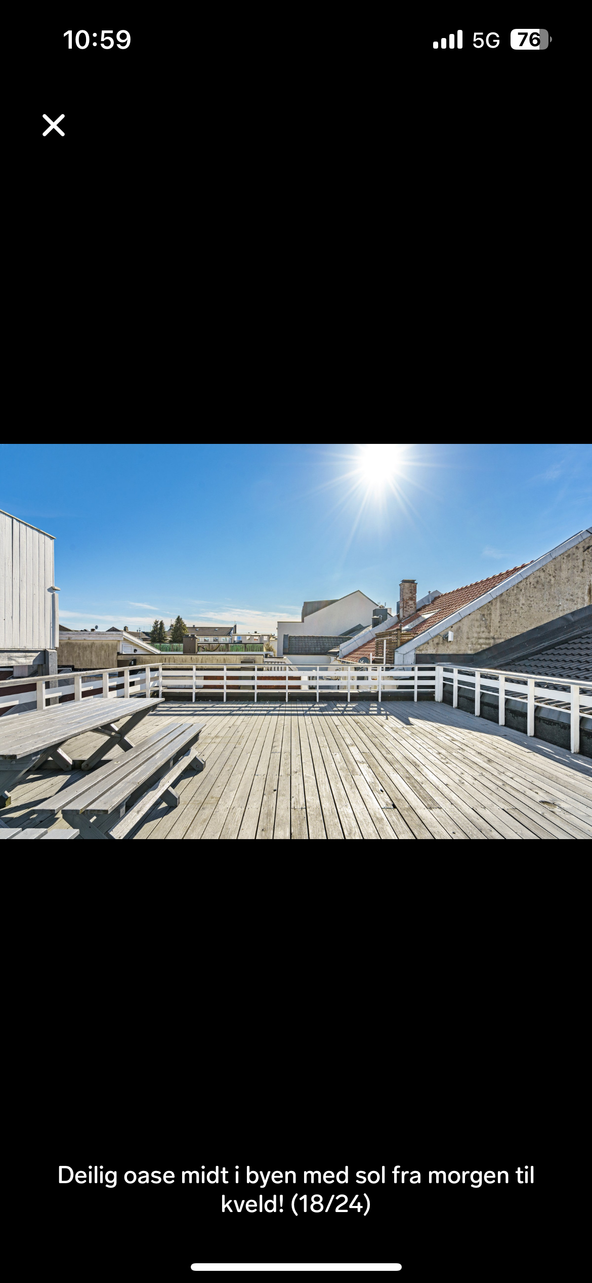 Takterasse, med sol hele dagen Galleribilde