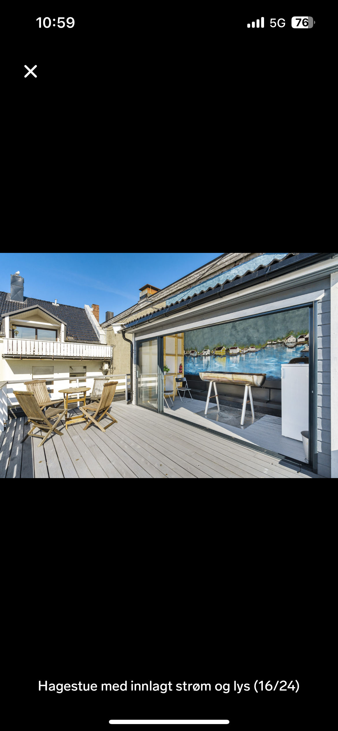 Hagestue med innlagt strøm Galleribilde