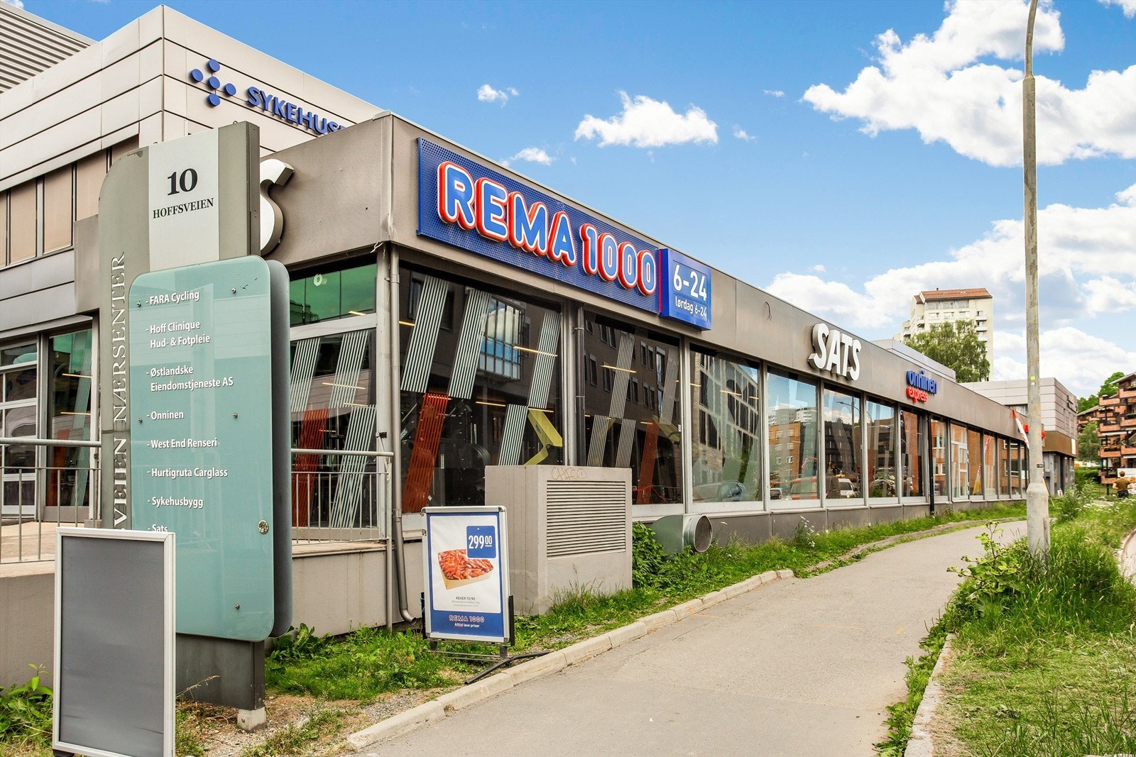 Hoffsveien 10 ligger sentralt på Skøyen, med ulike servicetilbud. Galleribilde