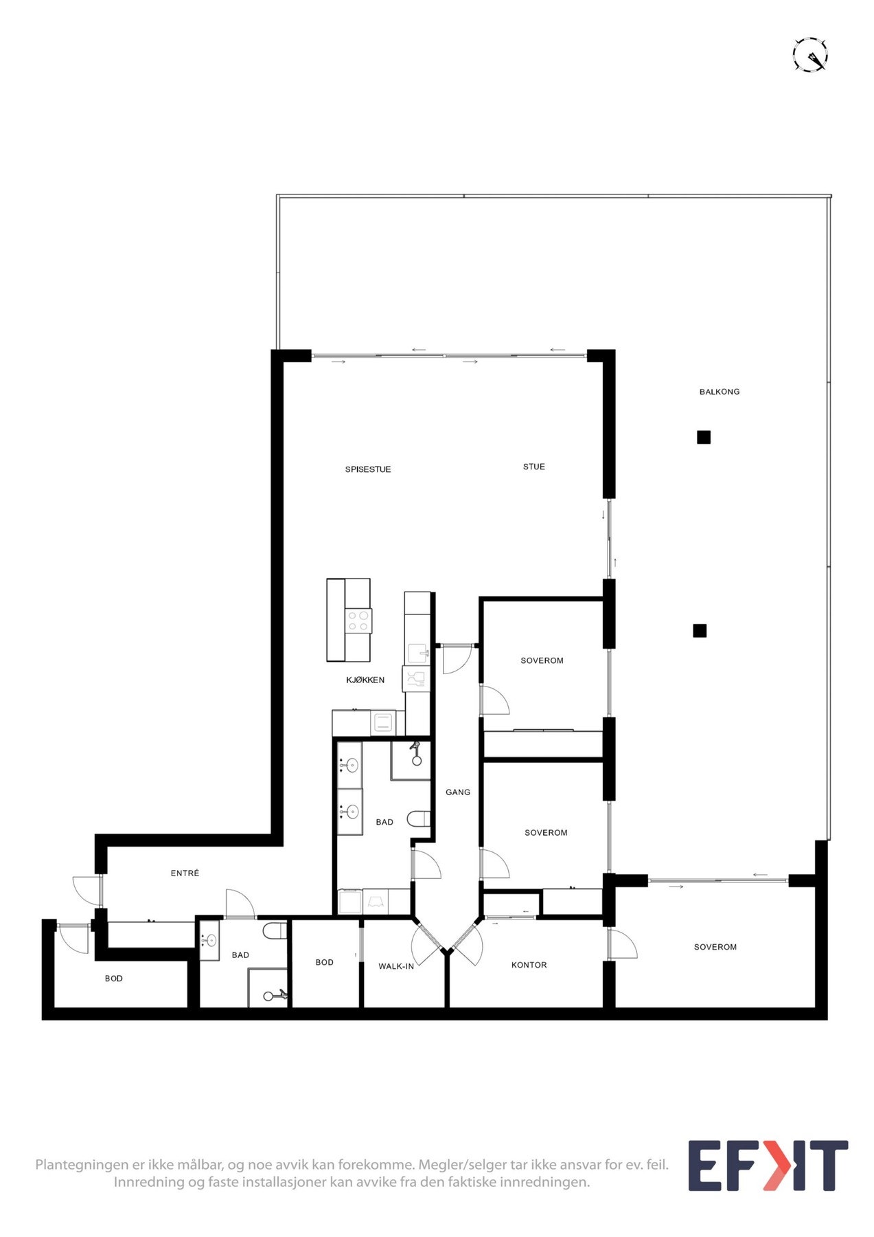 Plantegning. Praktisk og god plantegning utarbeidet i samarbeid med arkitekt Galleribilde