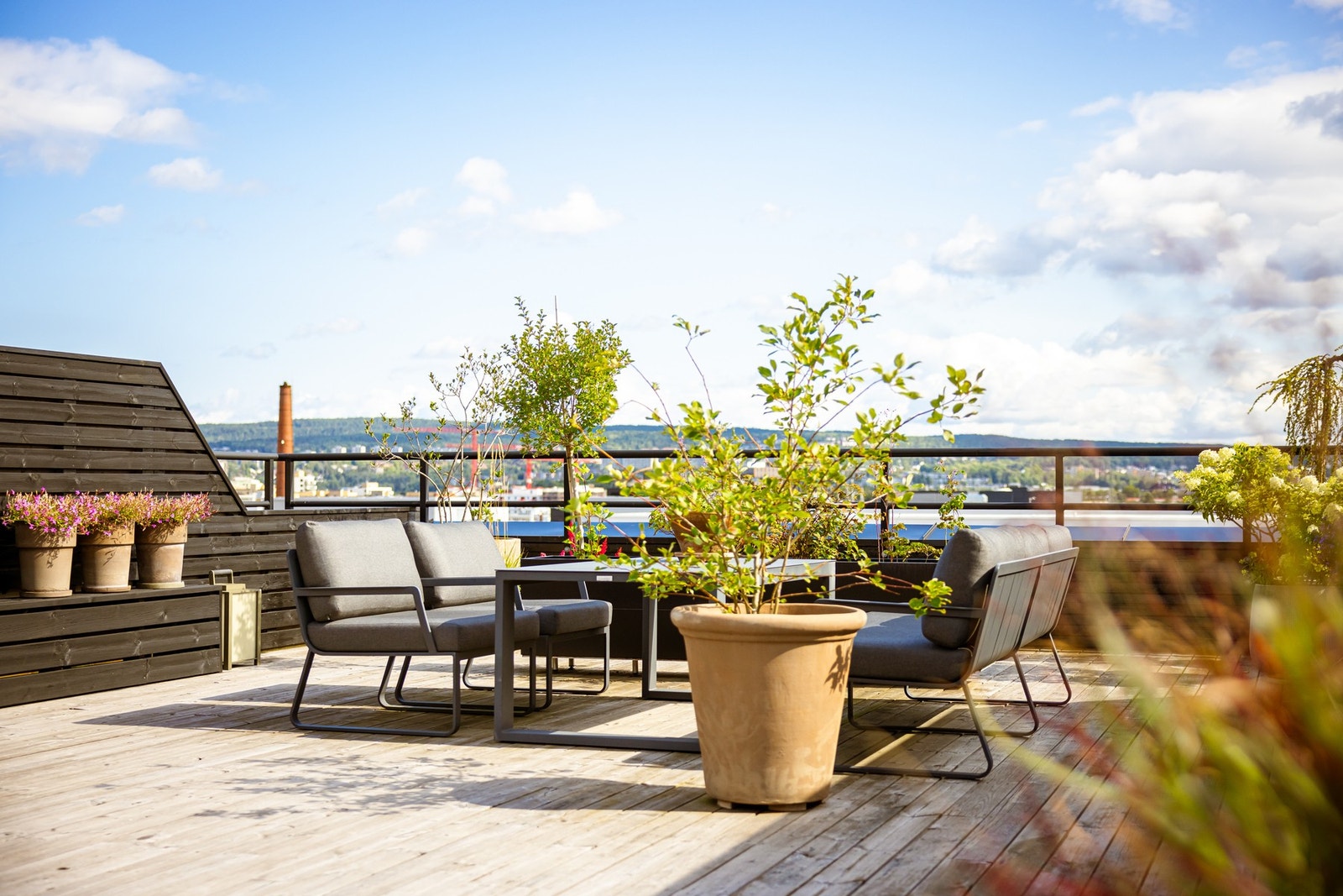 Takterrassen er oppmalt til ca. 65 kvm noe som gir rikelig med boltreplass. Galleribilde