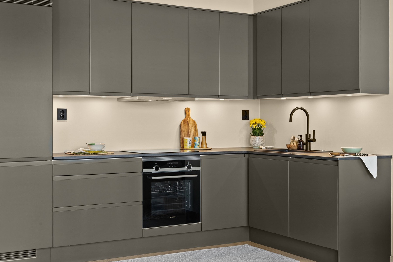 Integrerte hvitevarer fra Siemens. Galleribilde