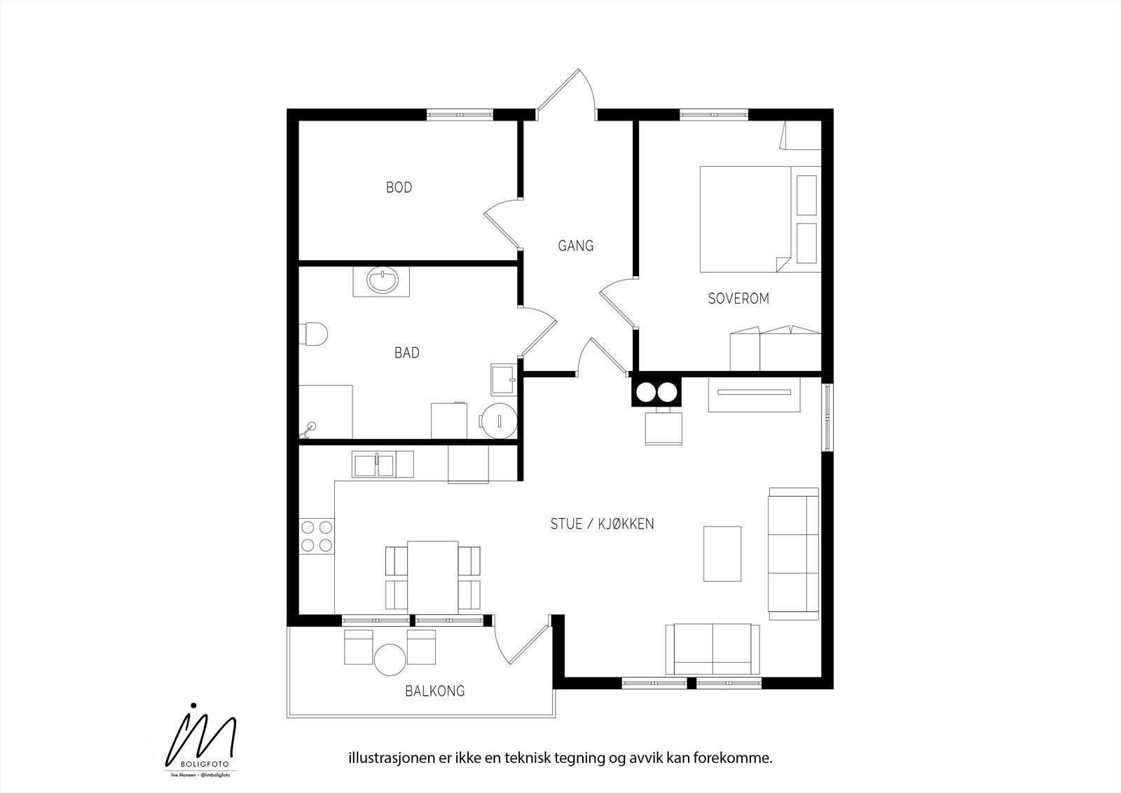 Plantegning 2D Galleribilde