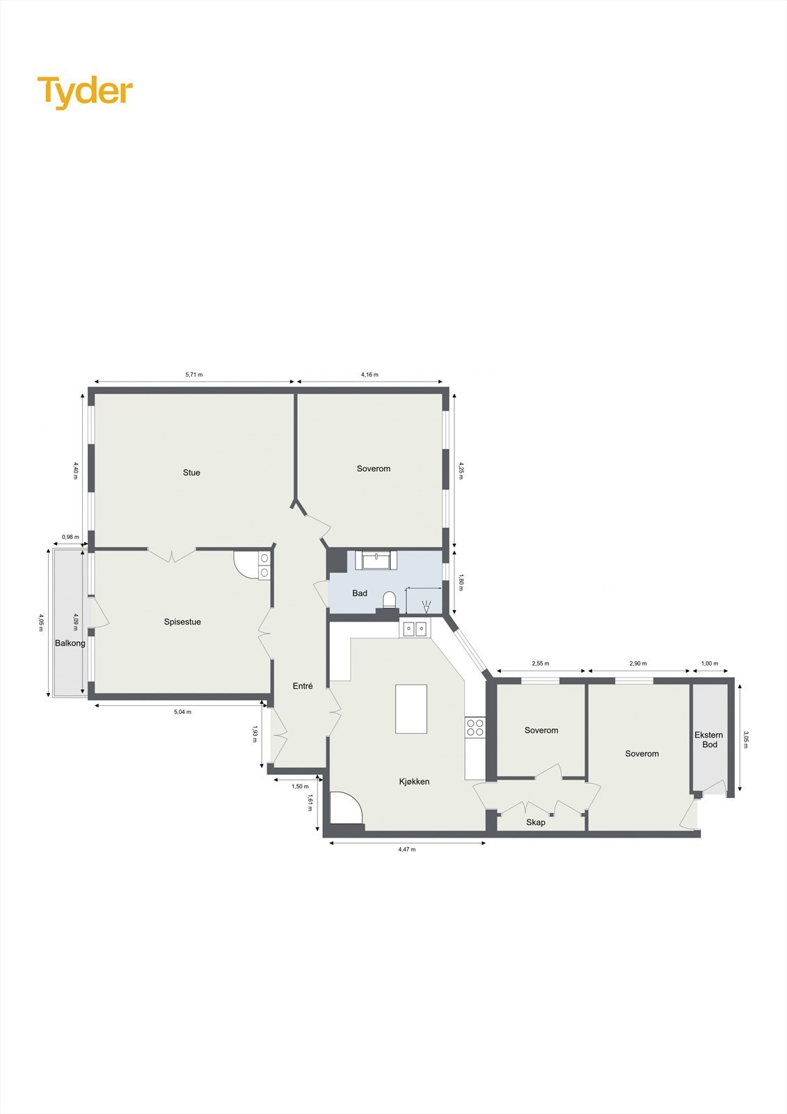 Boligen disponerer totalt 4 boder, to i kjeller til sammen ca. 18 m², en loftsbod med gulvareal på ca. 10 m² samt en bod i trappeoppgangen på ca. 3 m² Galleribilde