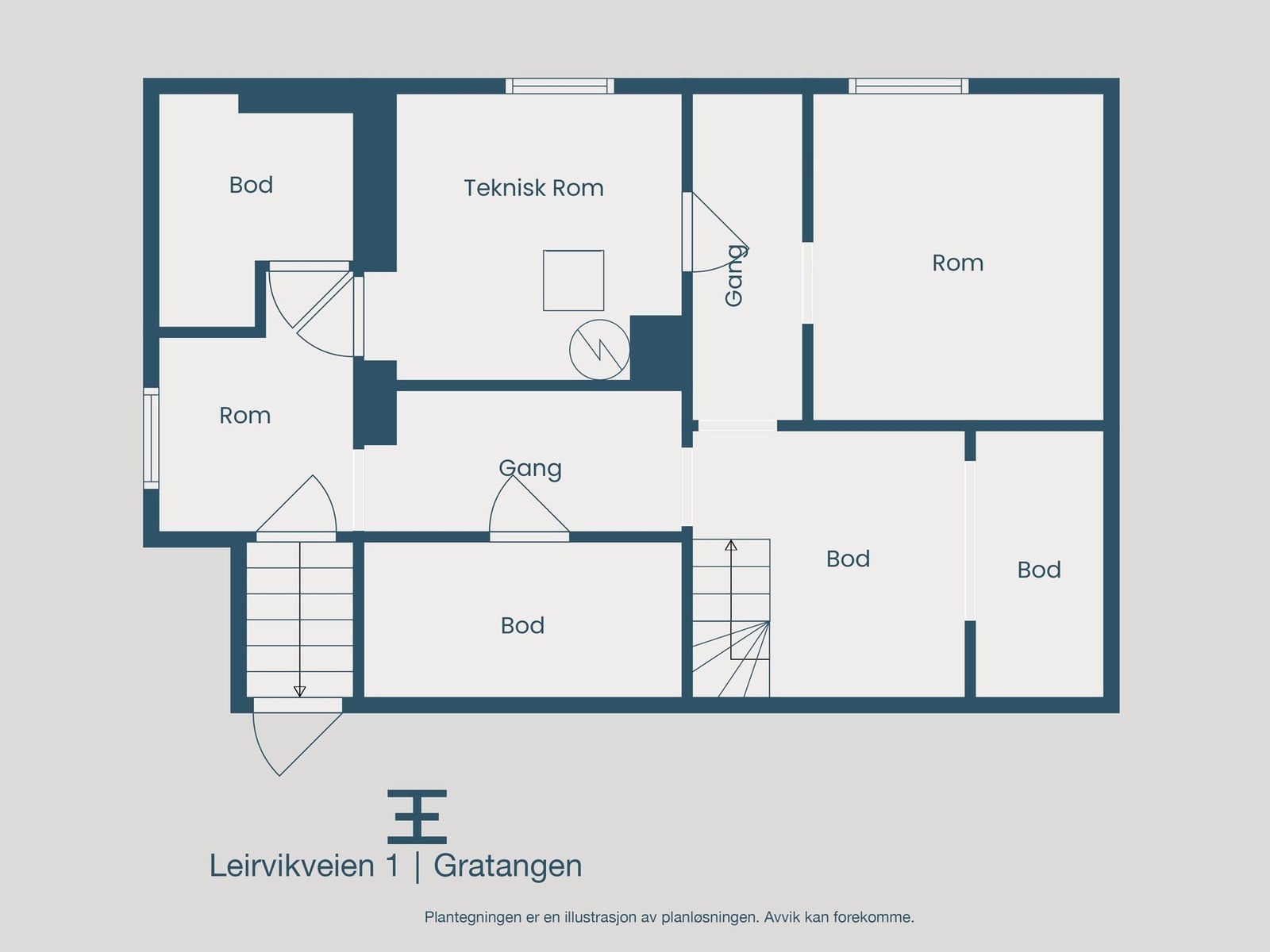 Plantegning kjeller Galleribilde