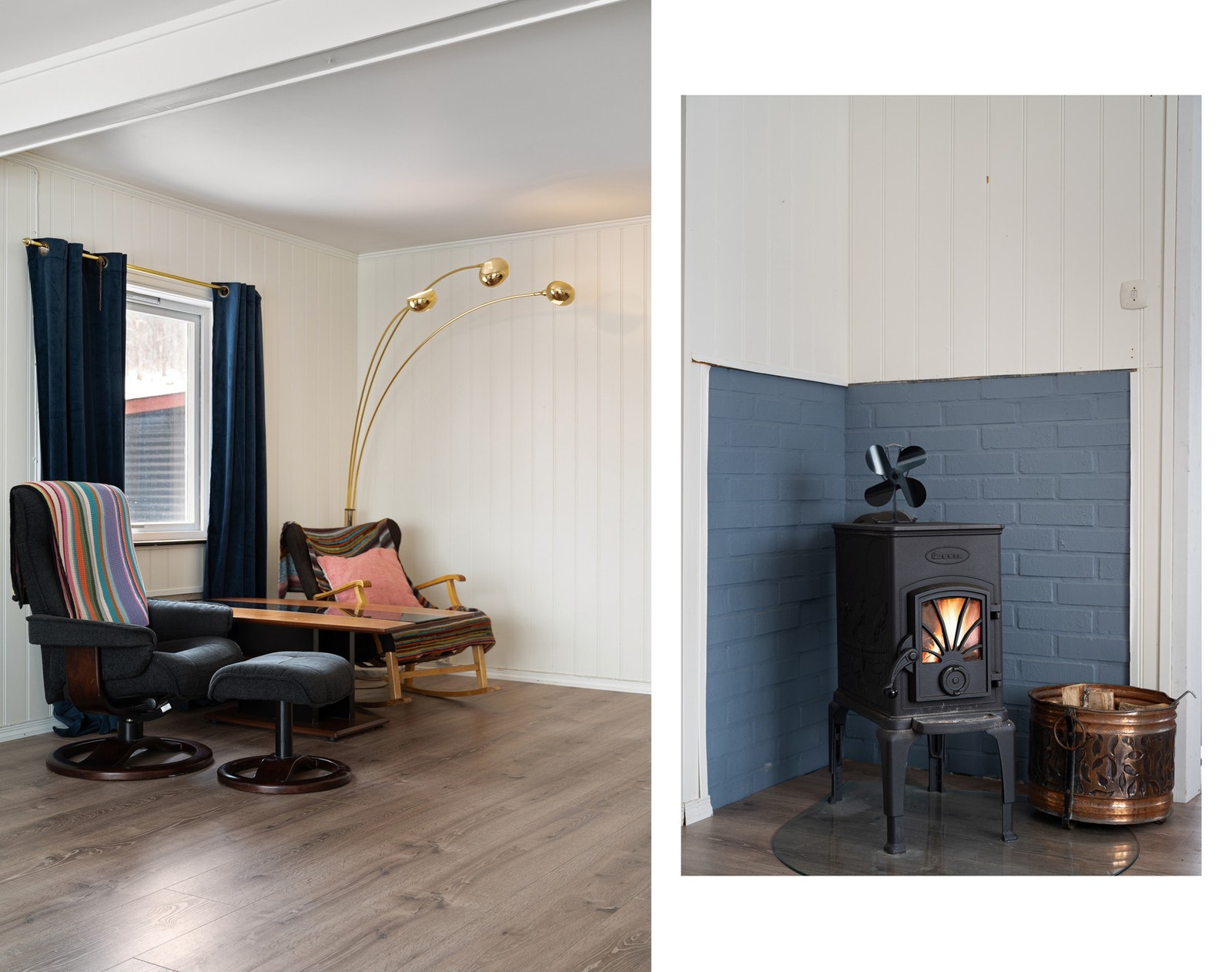 I tillegg til varmepumpe er det mulighet for vedfyring Galleribilde