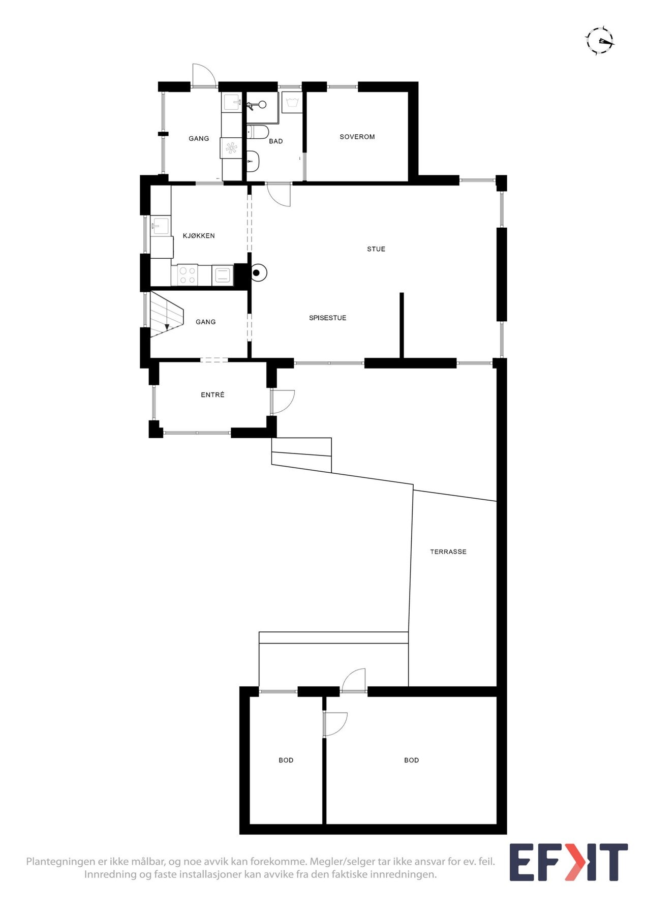 Planskisse 1. etasje og sjå. Galleribilde