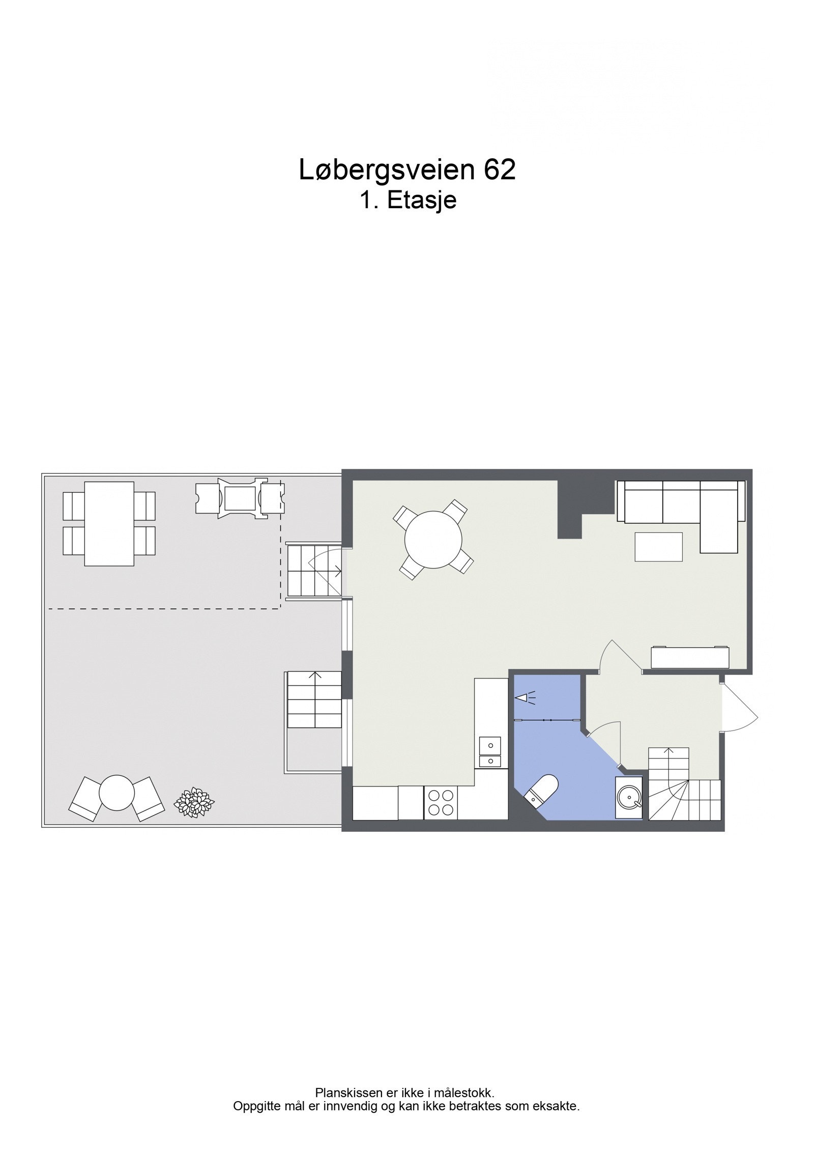 Leiligheten har en hensiktsmessig planløsning over to plan. Galleribilde