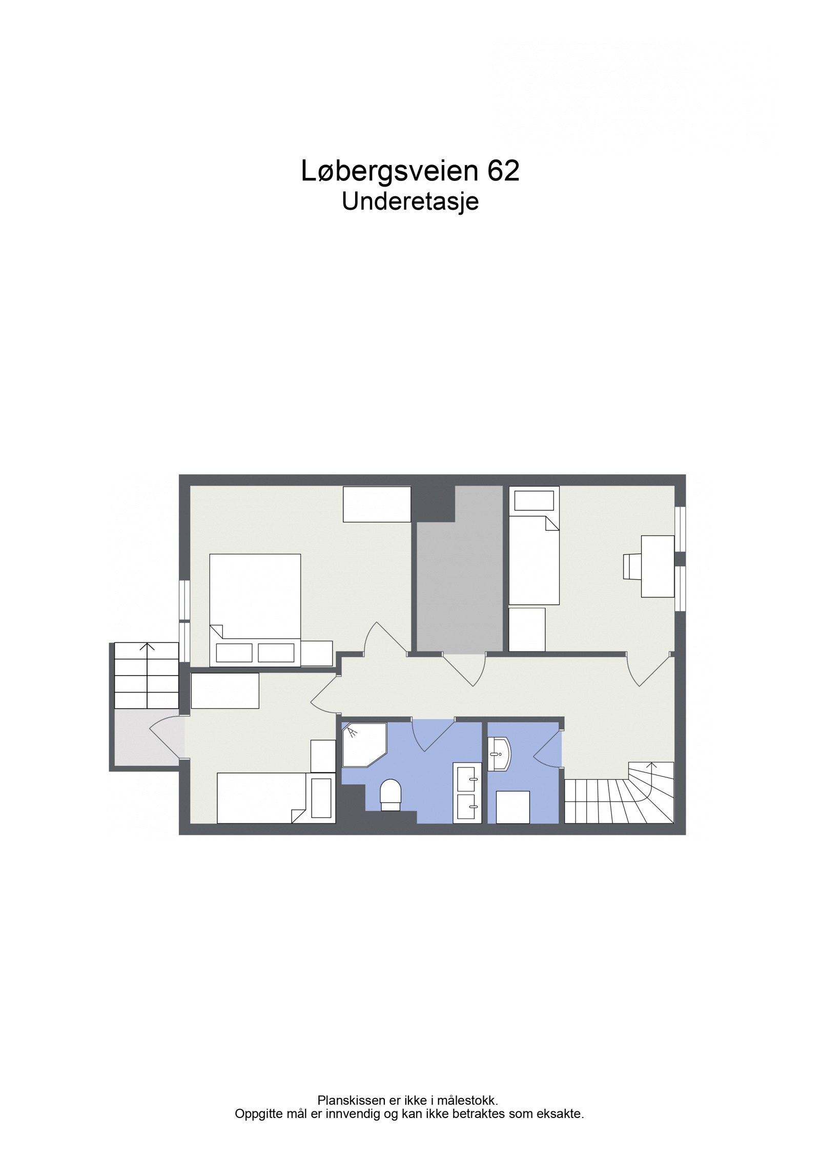 Tar vi trappene ned finner vi en godt utnyttet underetasje. Galleribilde