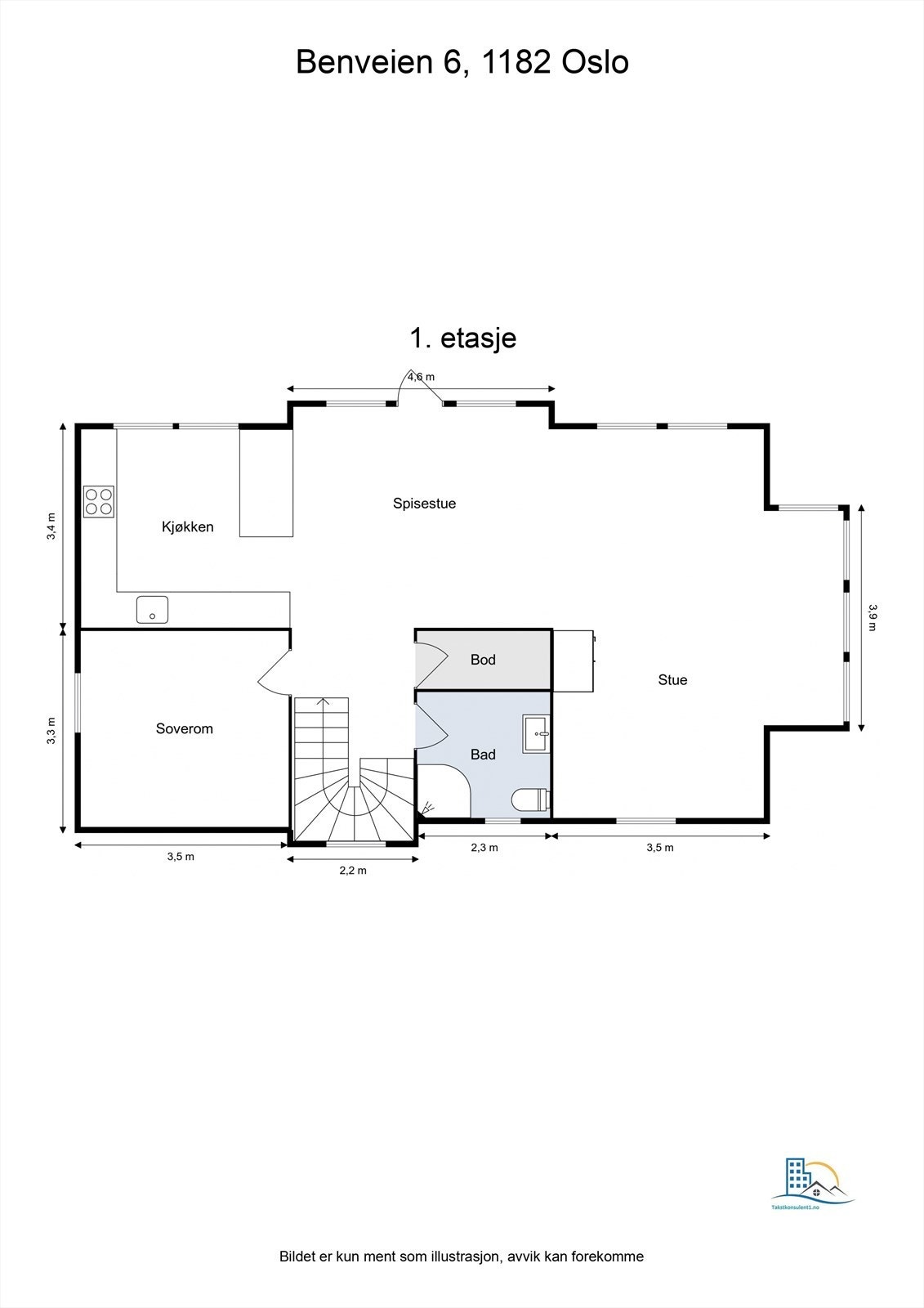 Hovedetasjen/1.etg. har en meget god planløsning med bl. a en stor og god stue, åpent mot kjøkken. Galleribilde