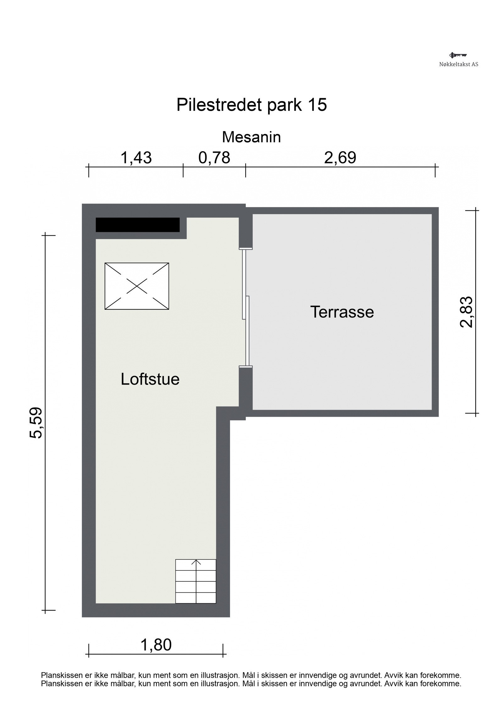 Plantegning mesanin Galleribilde
