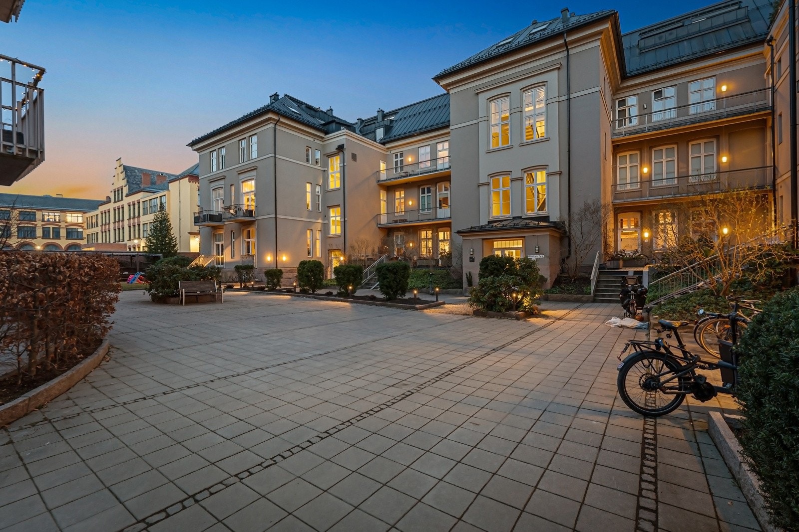 Området er kjent for sitt hyggelige bomiljø Galleribilde