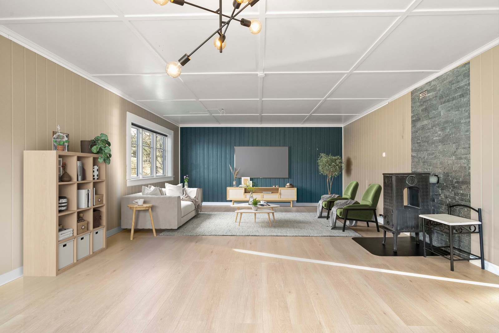 Stua på hovedplanet er av god størrelse Galleribilde