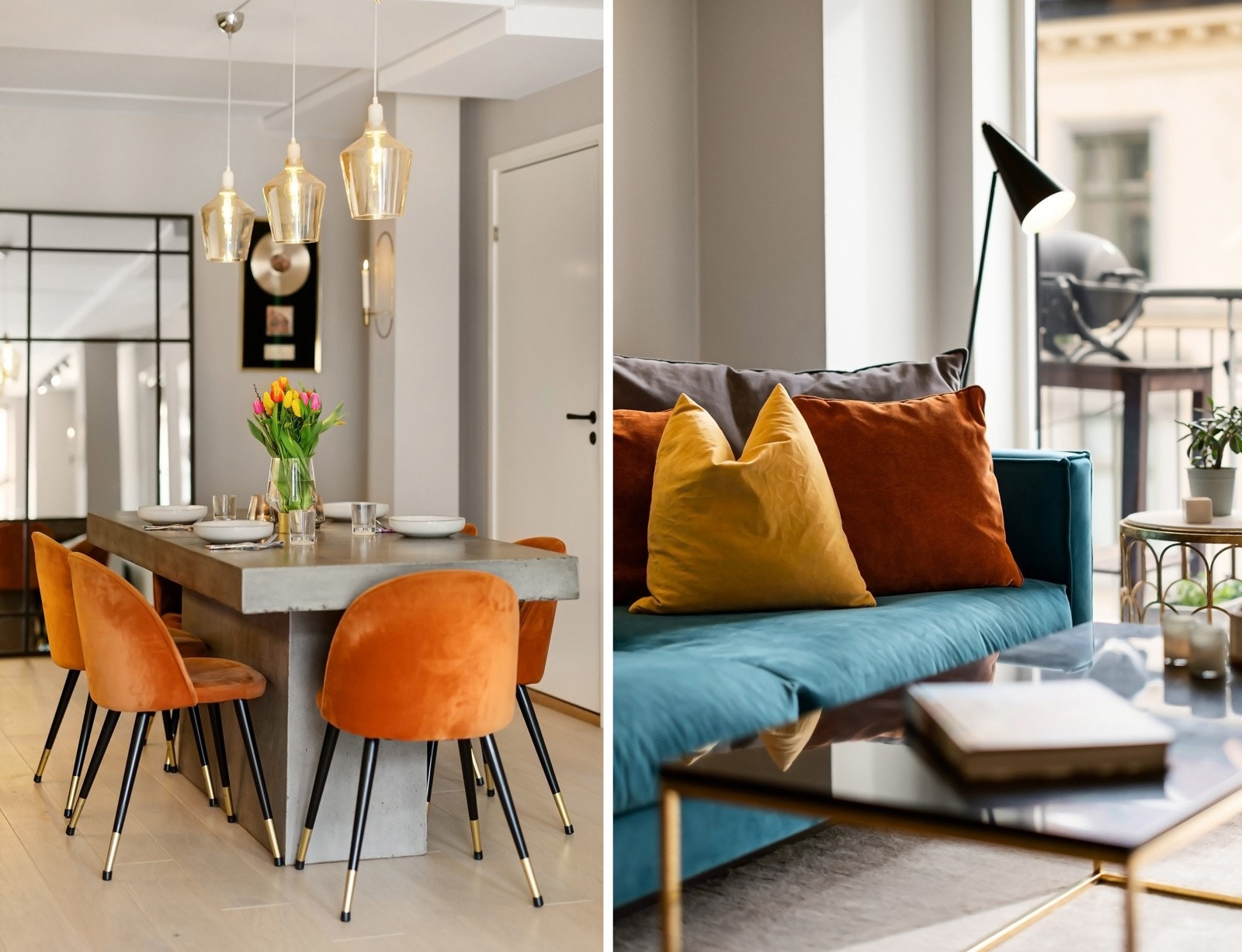 Moderne fargevalg og pen 1-stavs parkett. Galleribilde