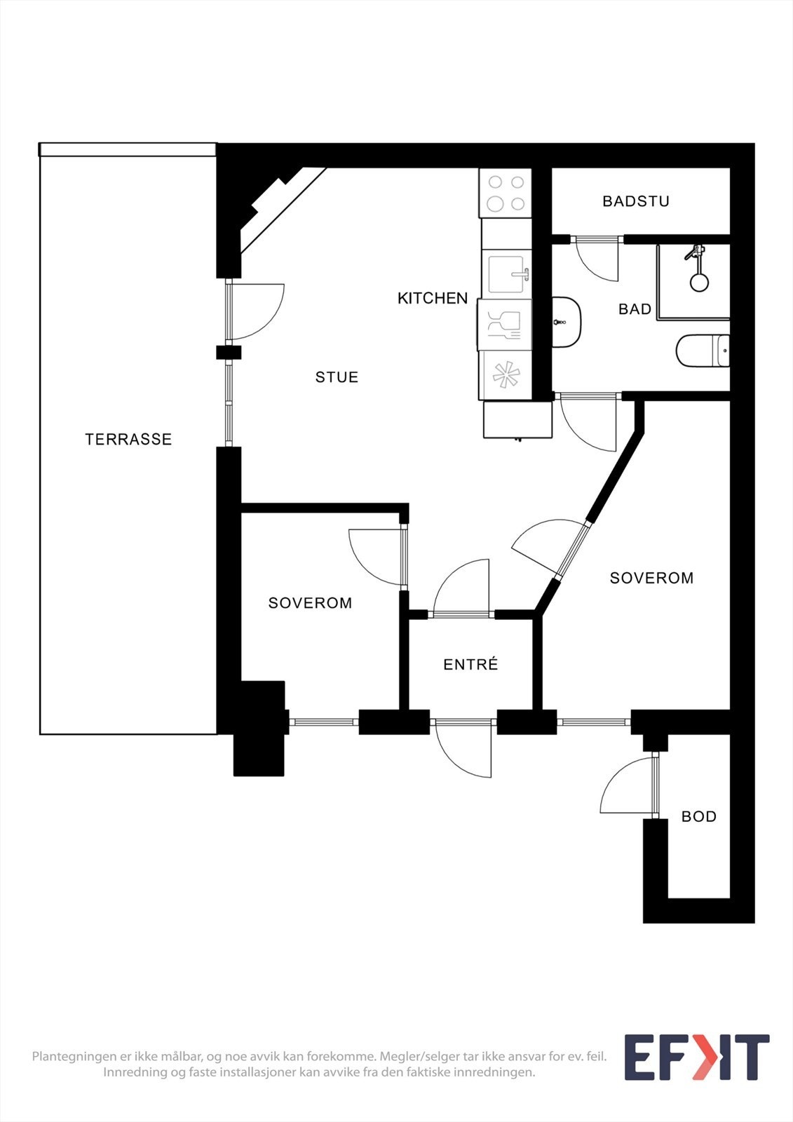 Plantegning av leiligheten. Galleribilde