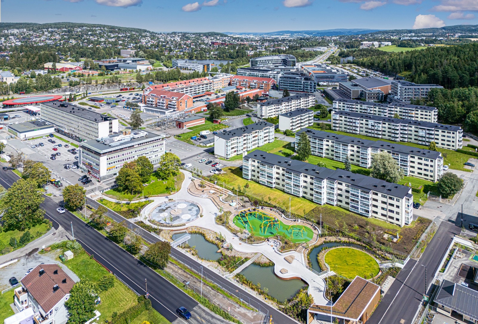 Skårerparken i sentrum. Galleribilde