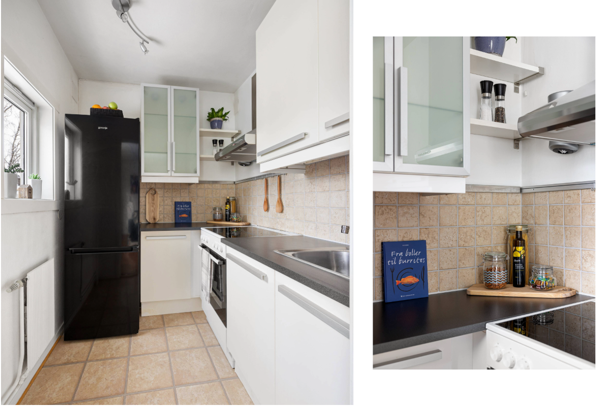 Hvitevarer medfølger. Kjøleskap er fra 2020, komfyr fra 2024 Galleribilde