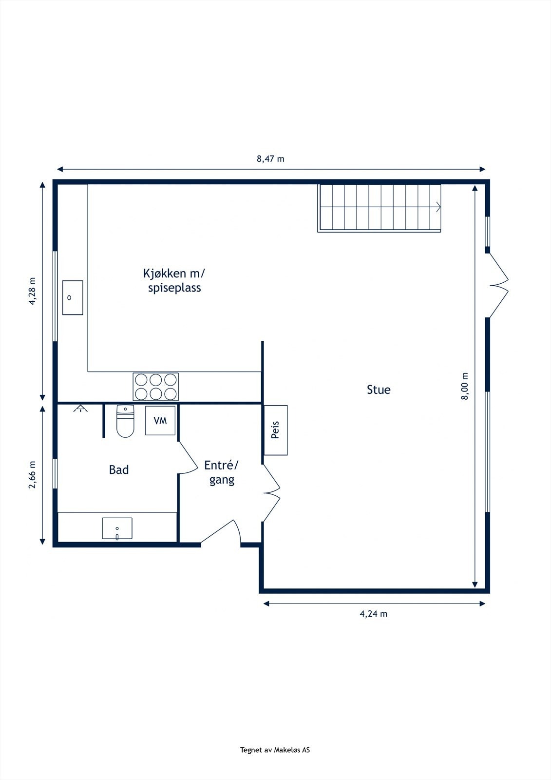 Eventyrveien 22 | Plantegning 1. etasje. Galleribilde