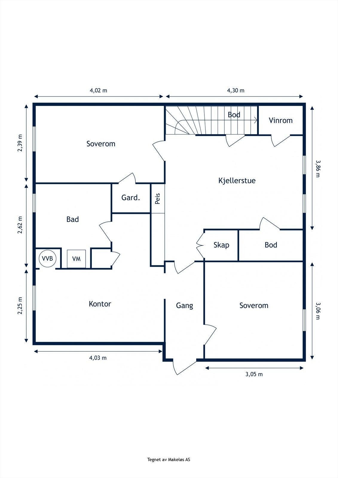 Eventyrveien 22 | Plantegning underetasje. Galleribilde
