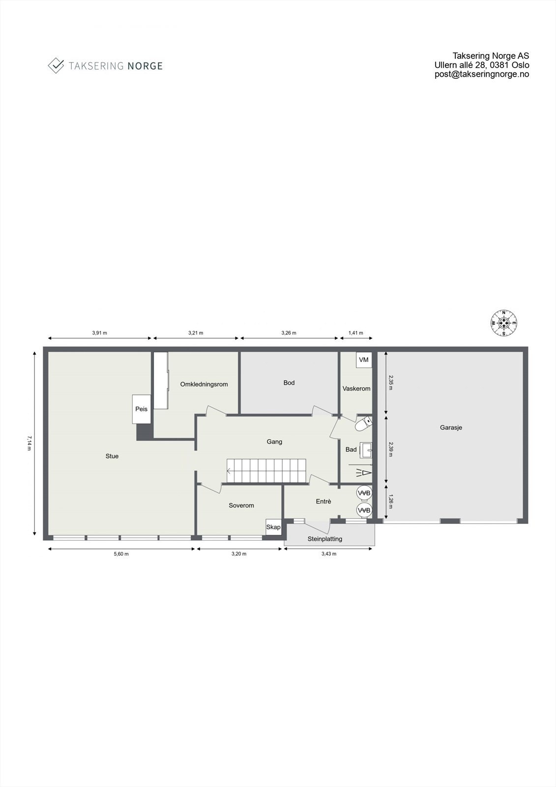Underetasje plantegning Galleribilde