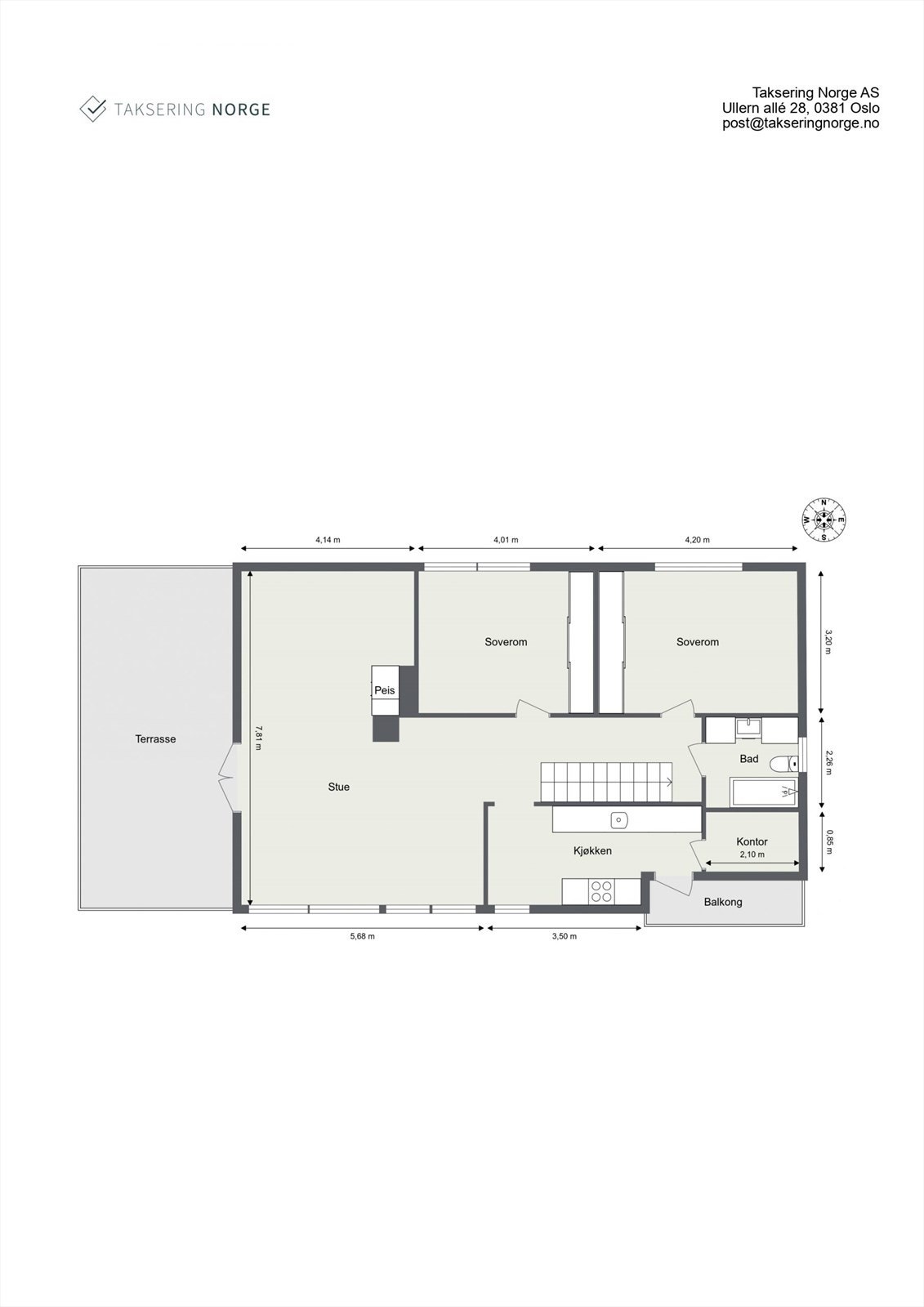 1. etasje plantegning Galleribilde