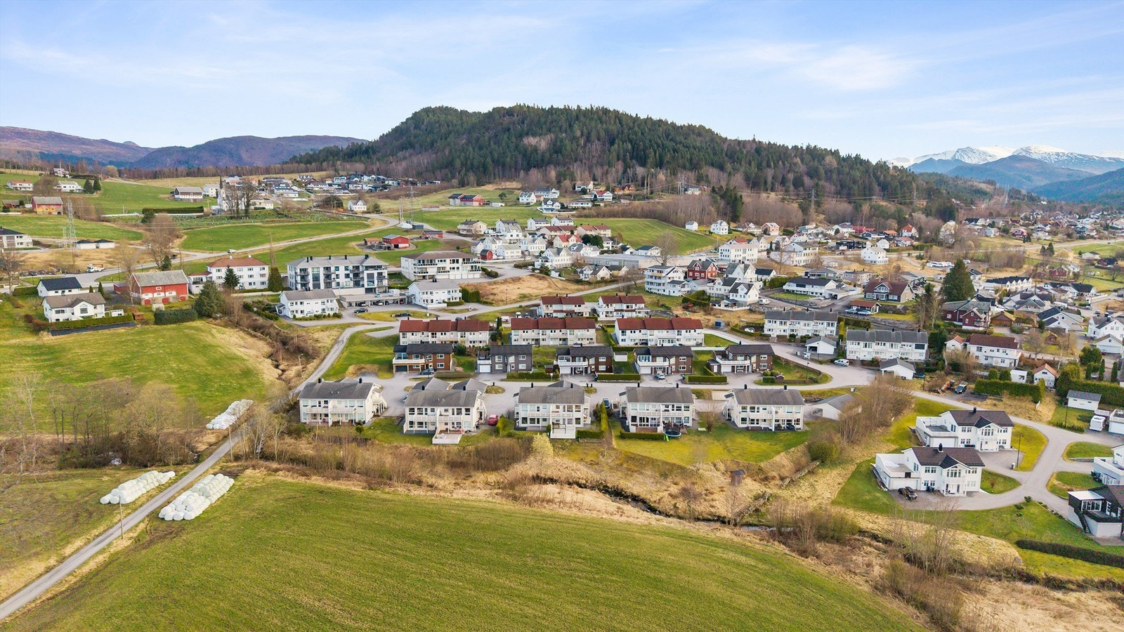 Dronebilde av nærområdet Galleribilde