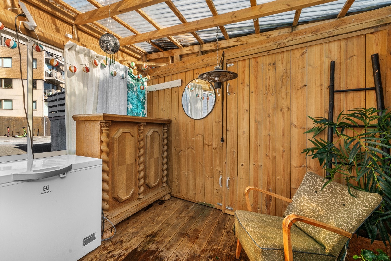 Vinterhagen har god plass til ønsket møblering. Galleribilde