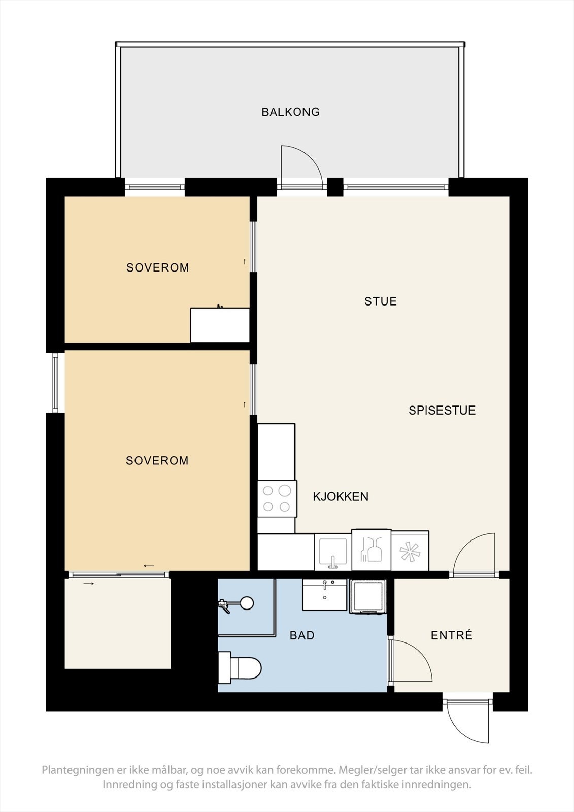 Leiligheten byr på en romslig samt effektiv planløsning. Galleribilde