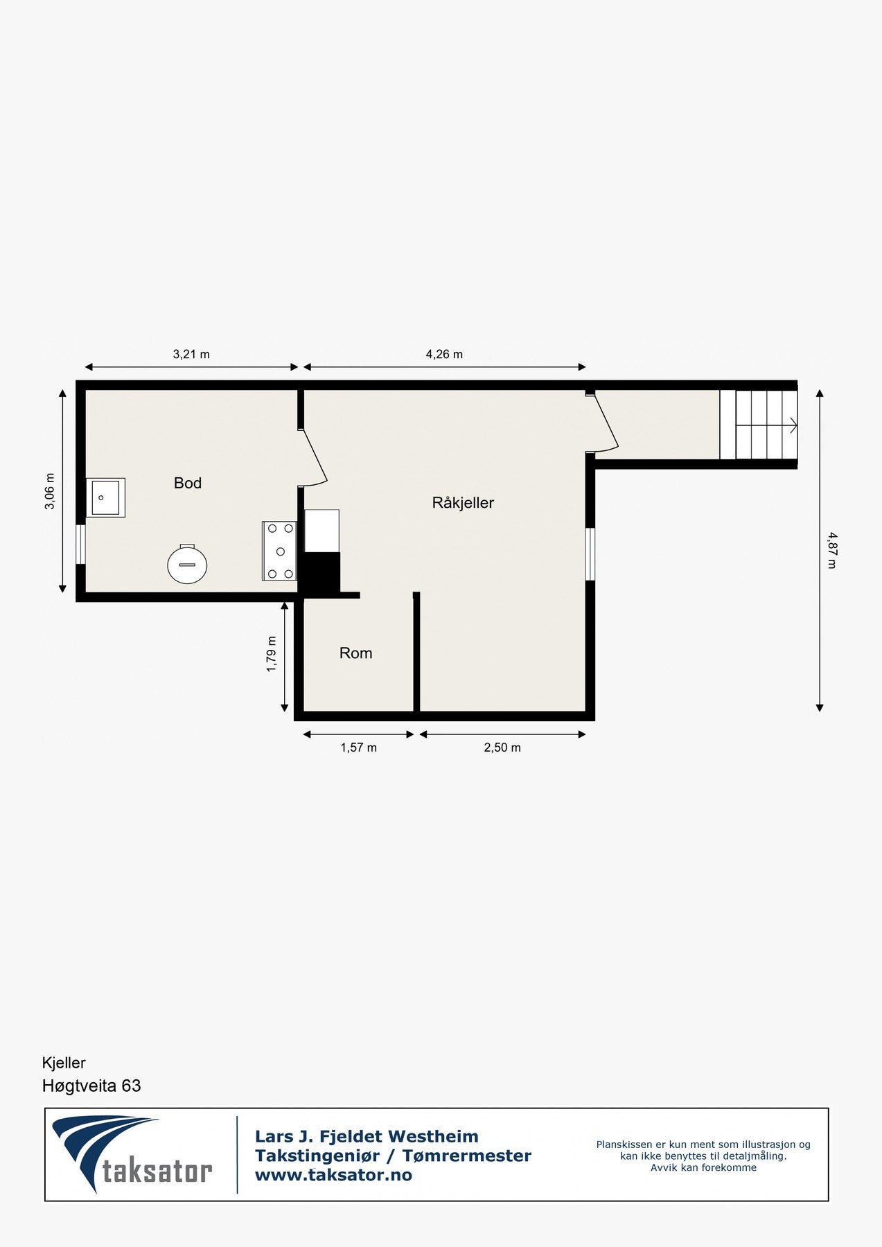 Plantegning kjeller. Galleribilde