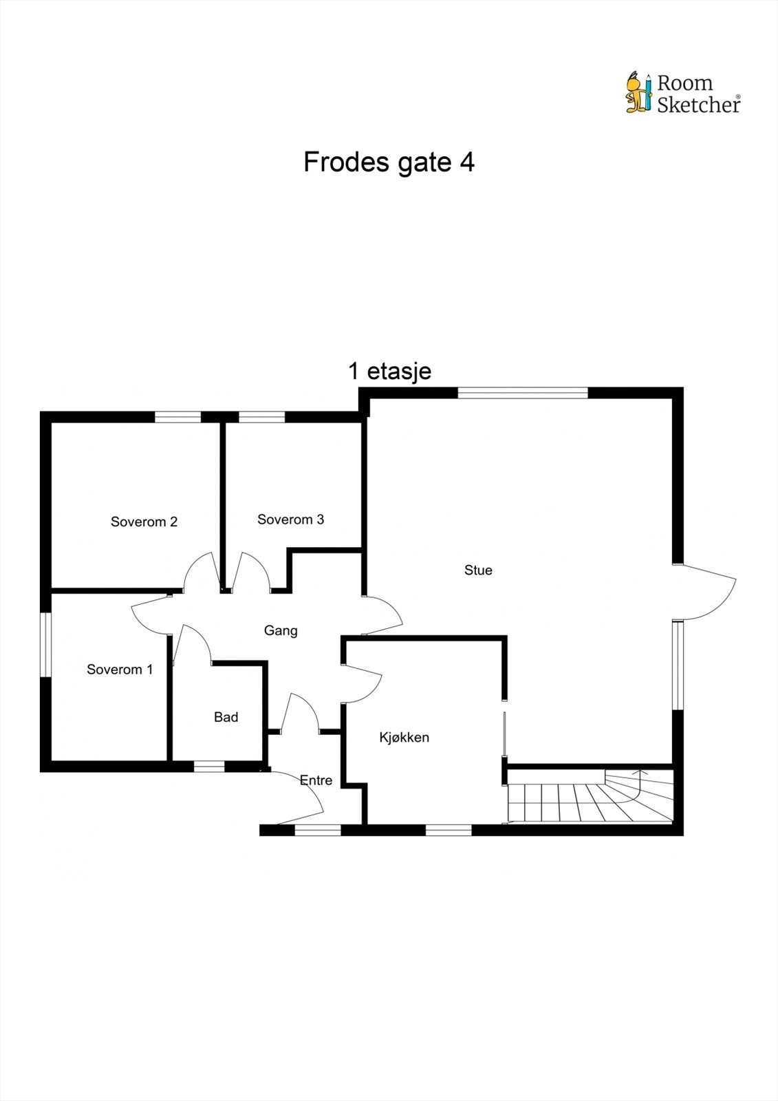 Plantegning 1. etg Galleribilde
