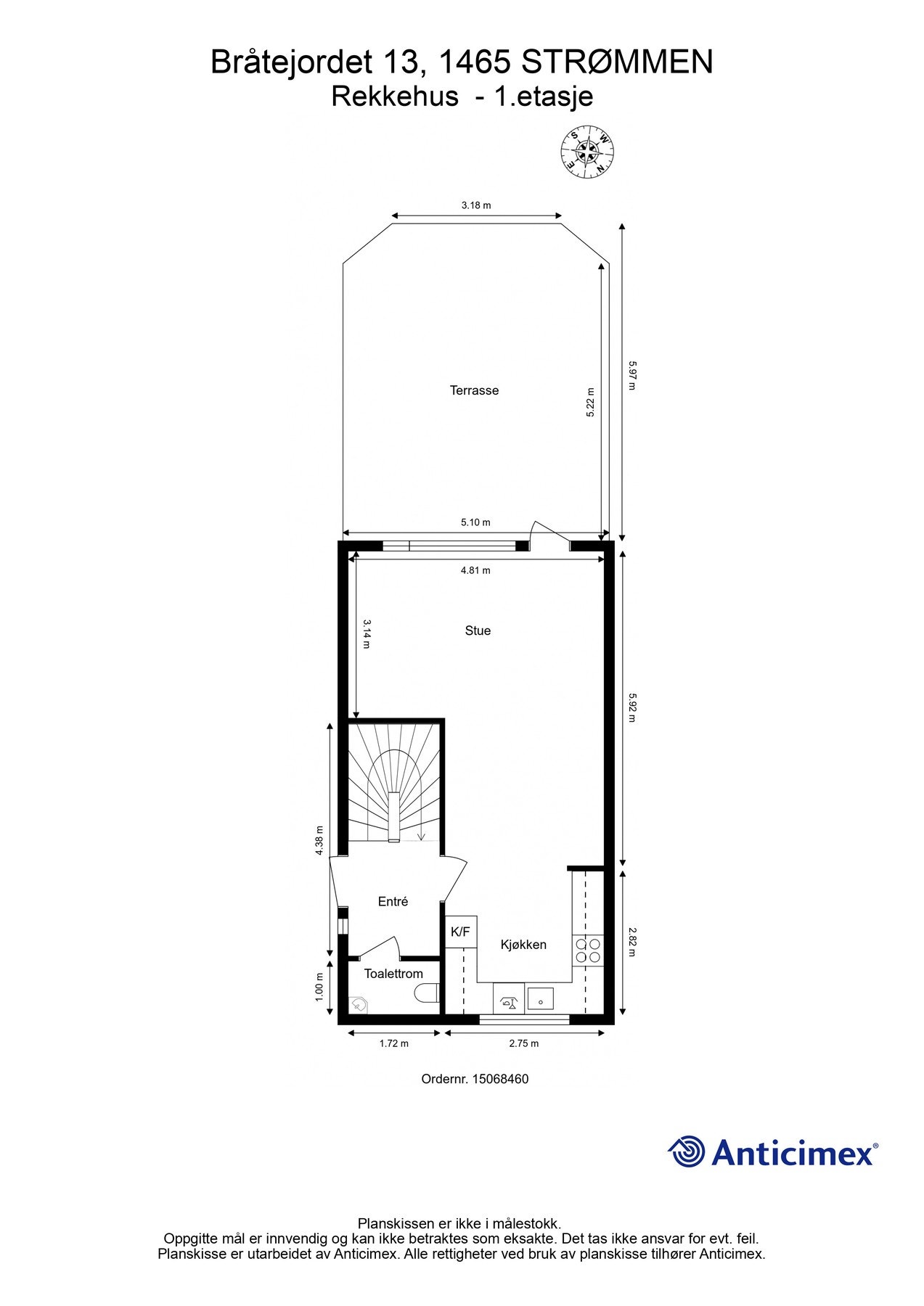 Boligen strekker seg over tre plan. Her følger plantegningene over de forskjellige etasjene. Galleribilde