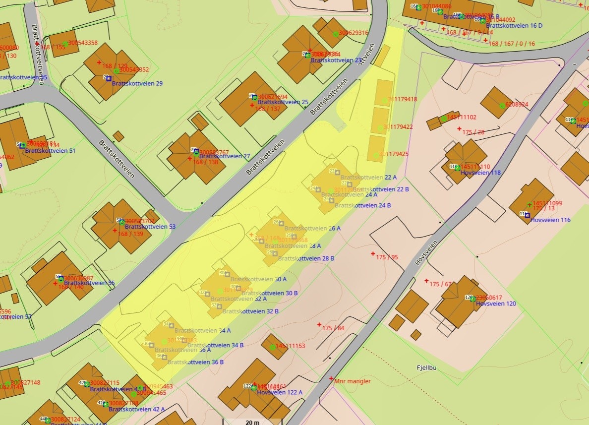 Kart med adresser Galleribilde