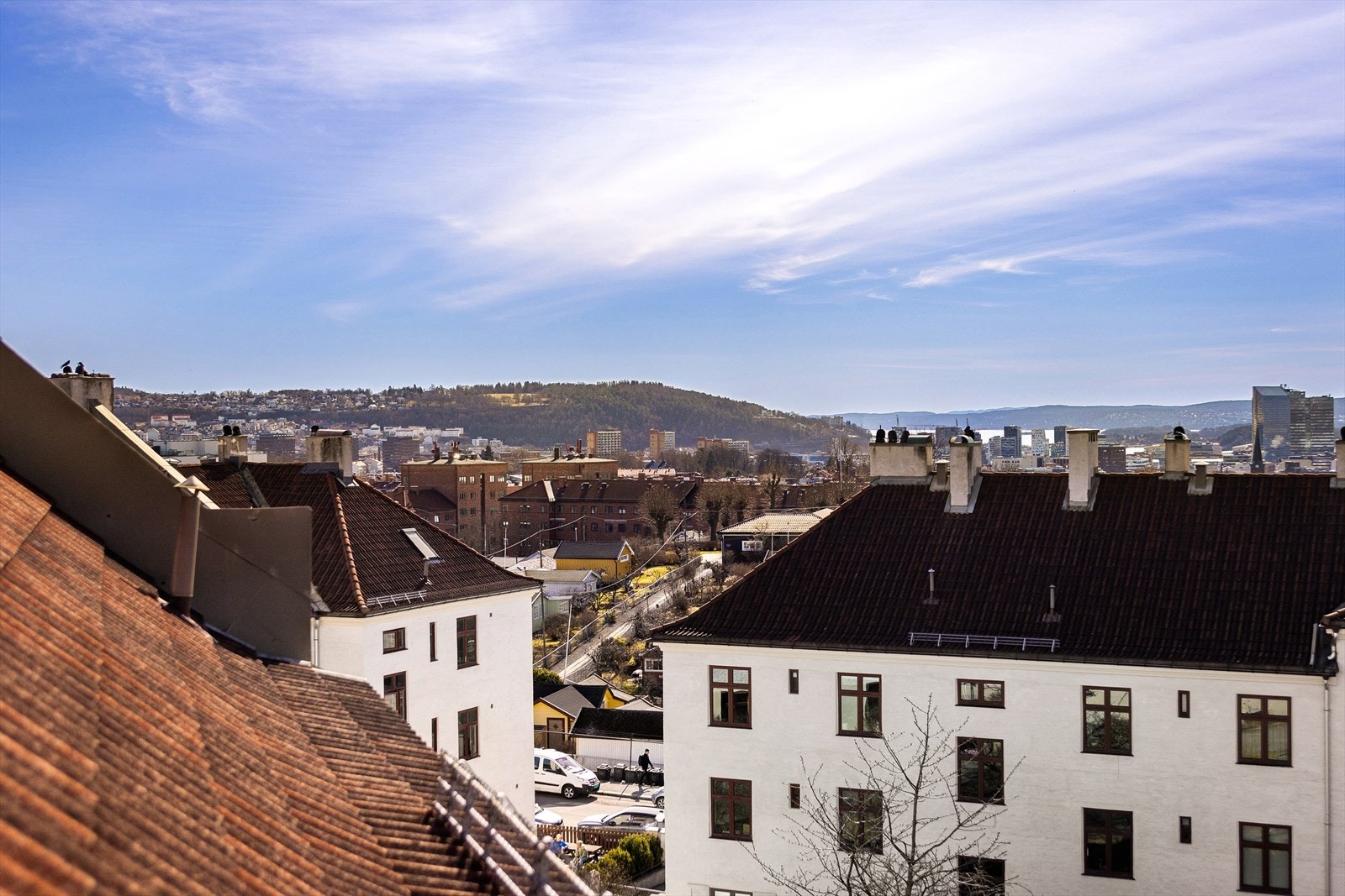 Fantastisk utsikt fra balkongen i loftetasjen! Galleribilde