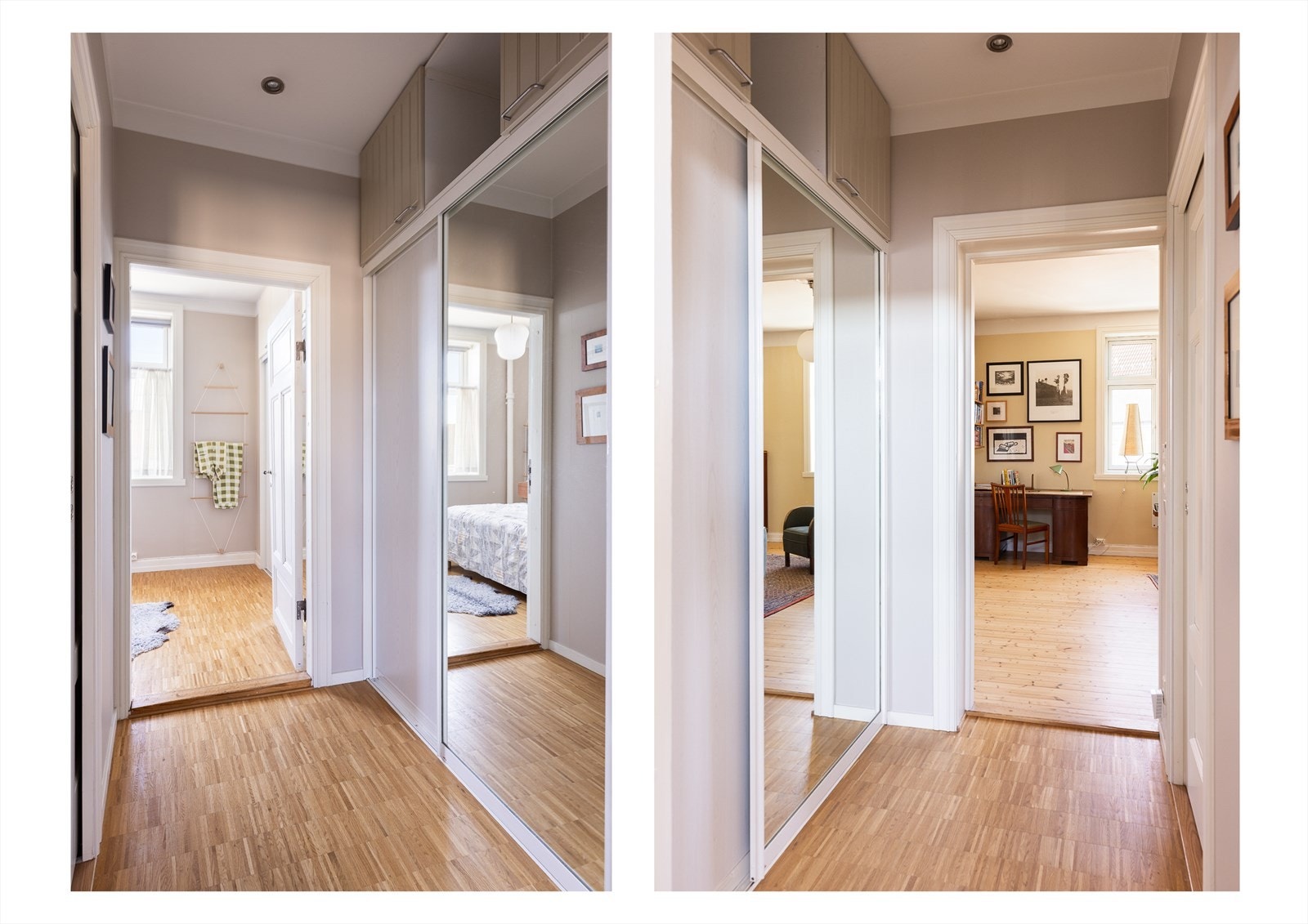 Praktisk mellomgang med gode oppbevaringsmuligheter. Galleribilde