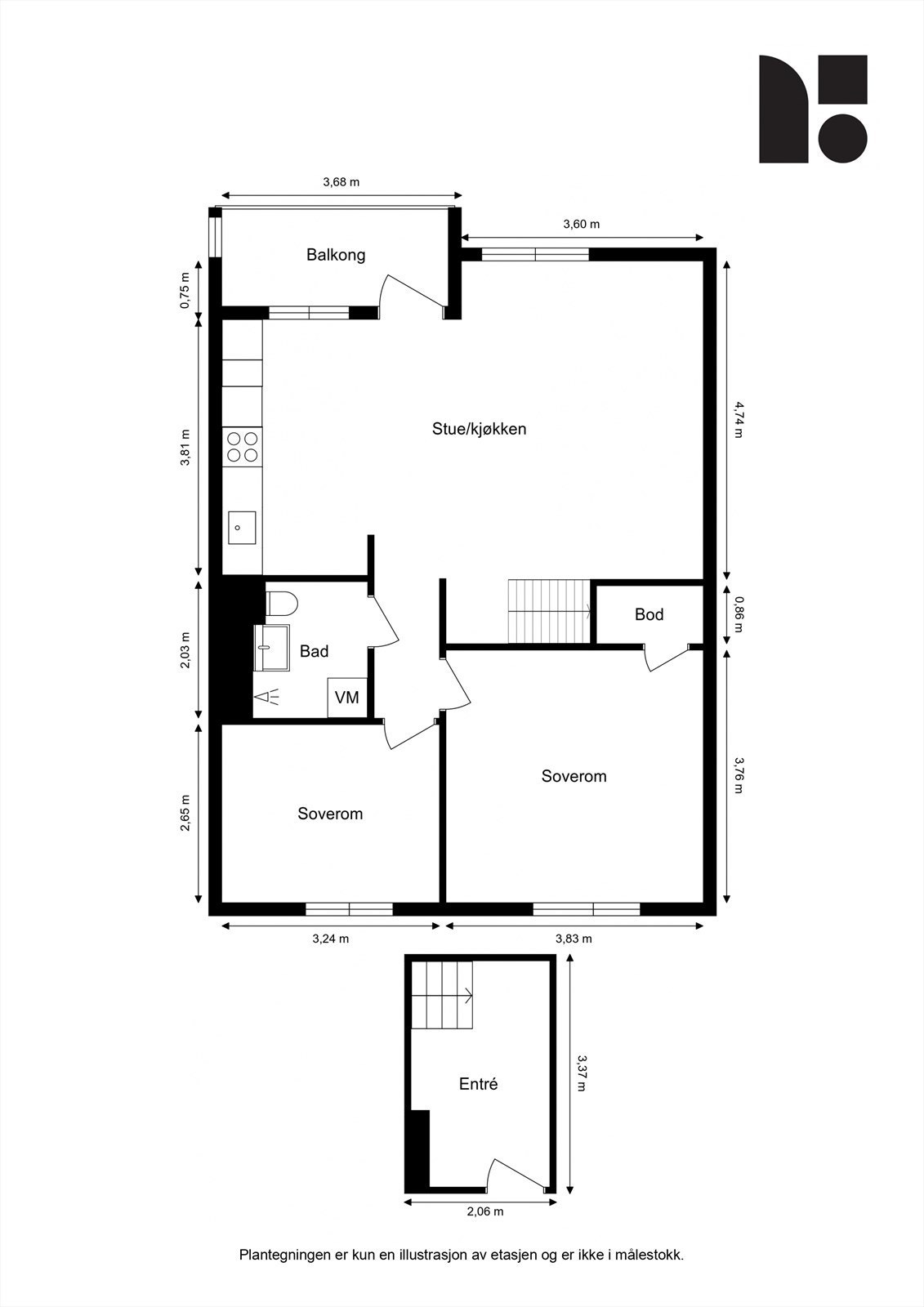 Planskisse Galleribilde