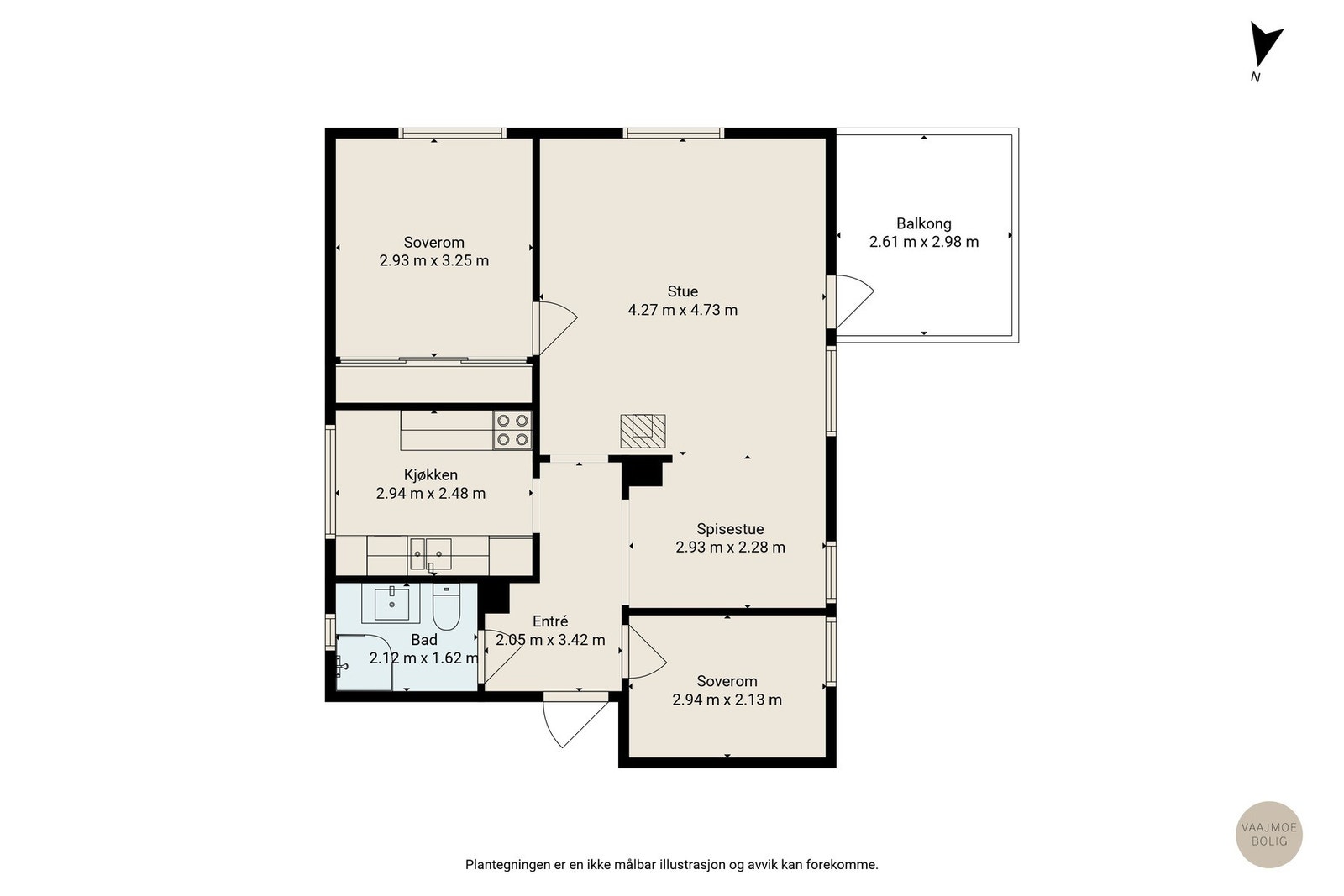 Boligens planløsning Galleribilde
