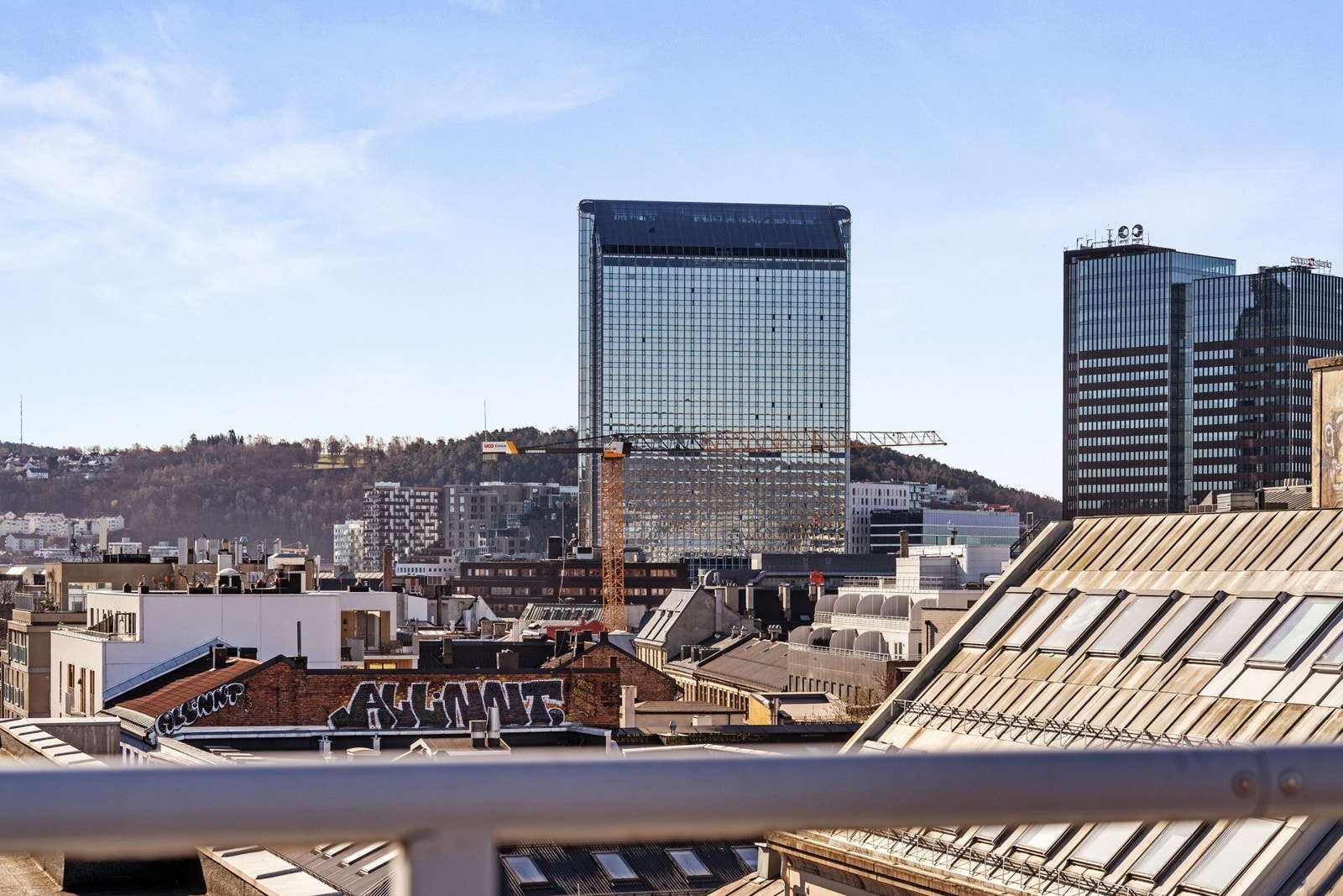 Heisen tar deg opp til felles takterrasse. Galleribilde