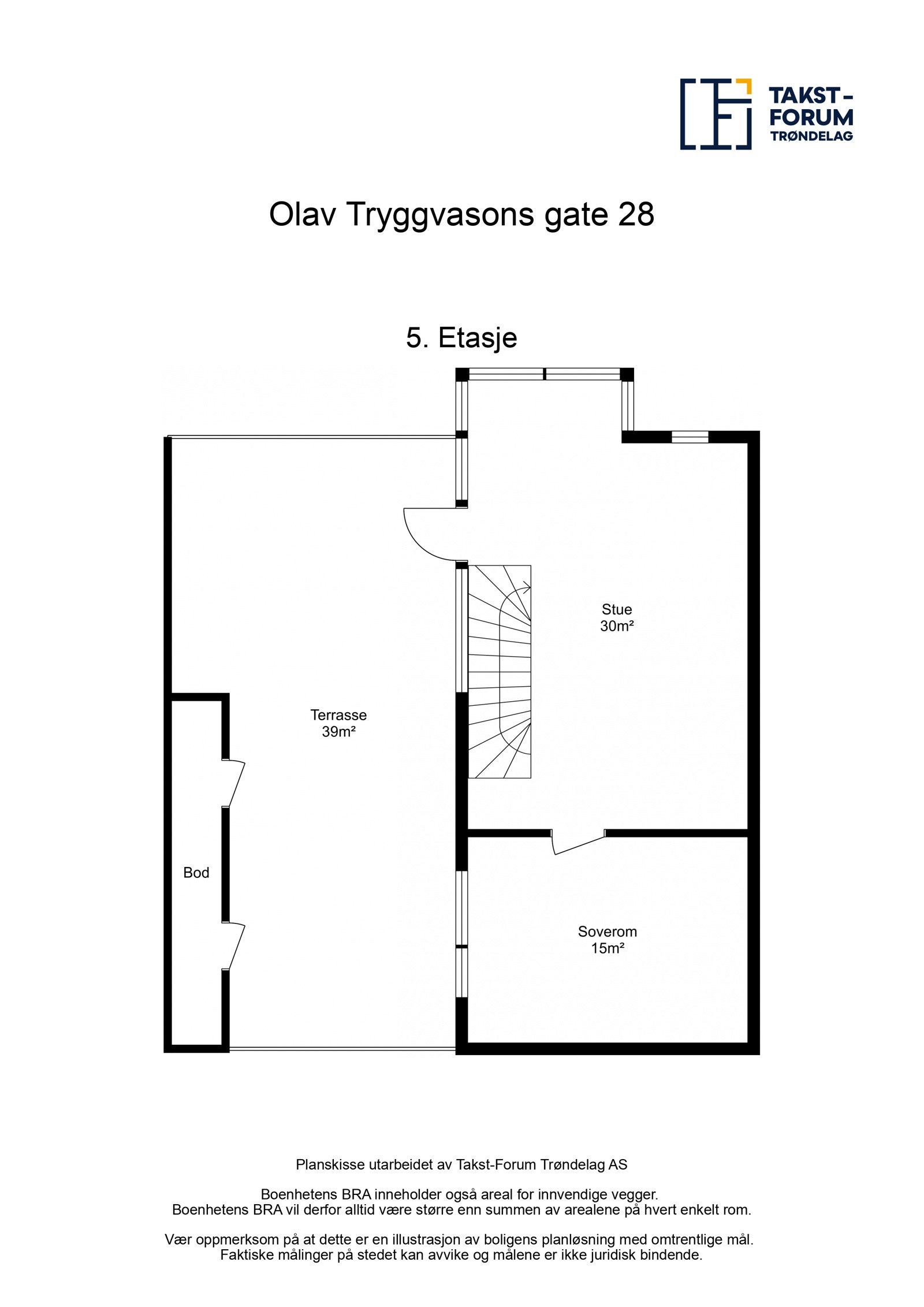 Plantegning 5. etasje. Galleribilde