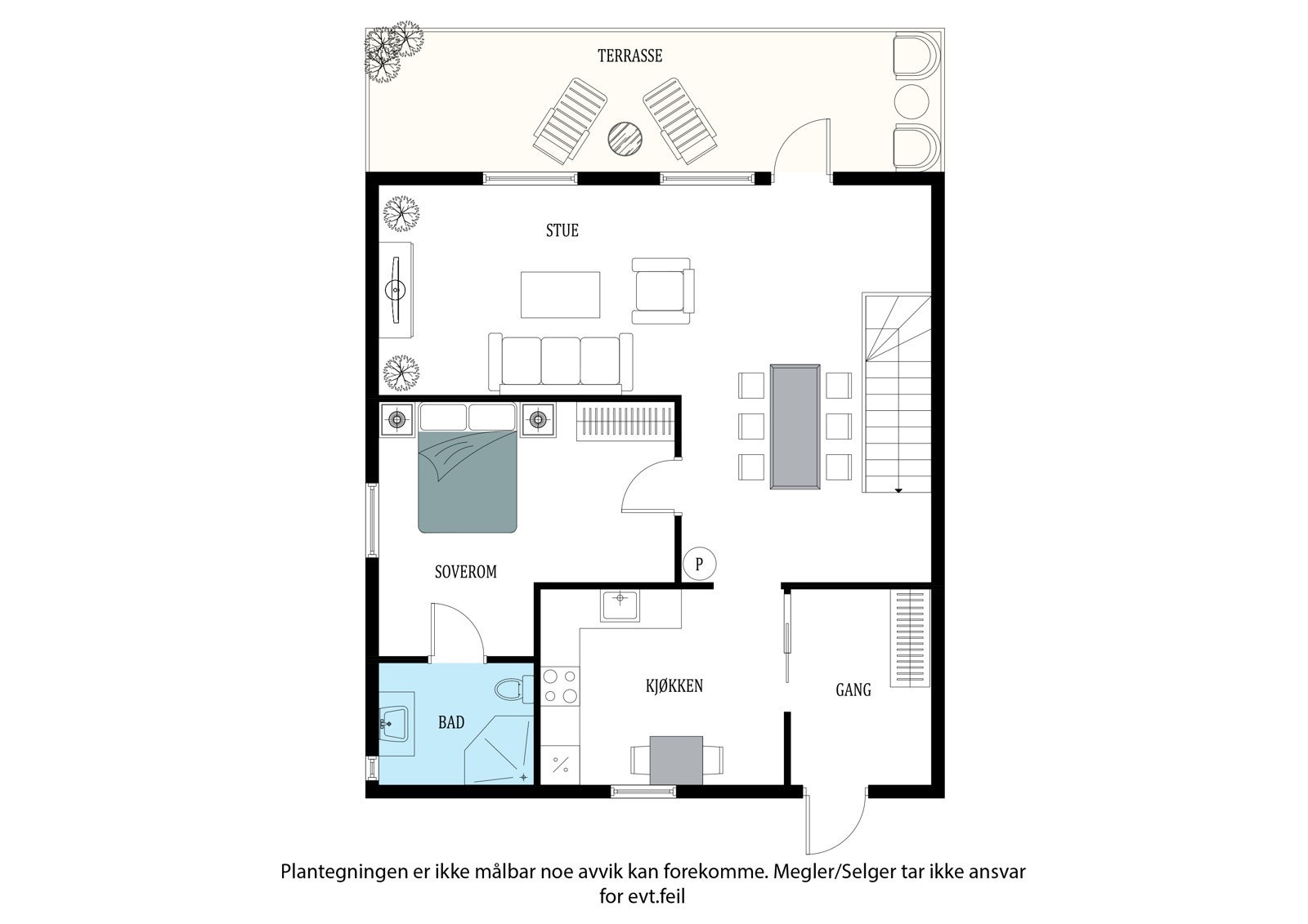 Planskisse 1. etasje. Galleribilde