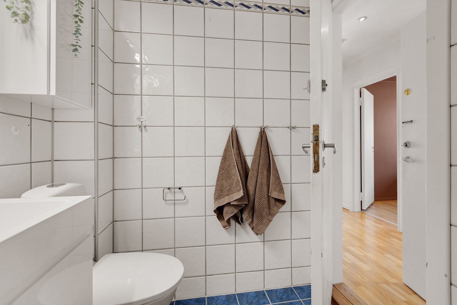 Inngang til baderom fra entrè Galleribilde