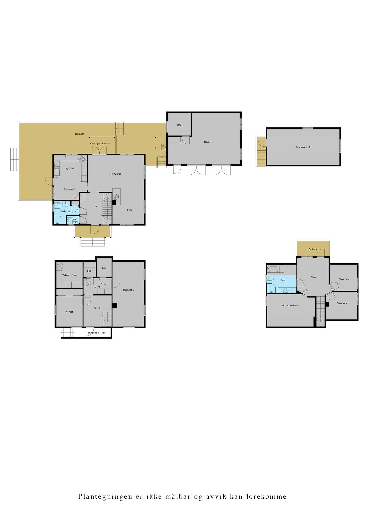 Plantegning alle plan Galleribilde
