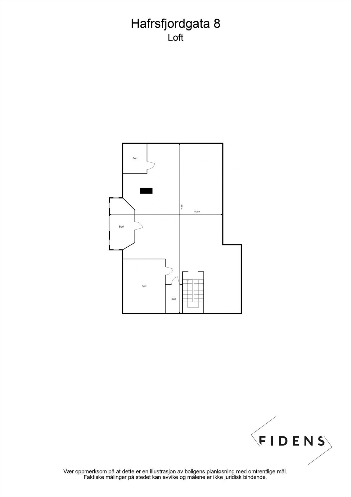 Plantegning loft. Galleribilde